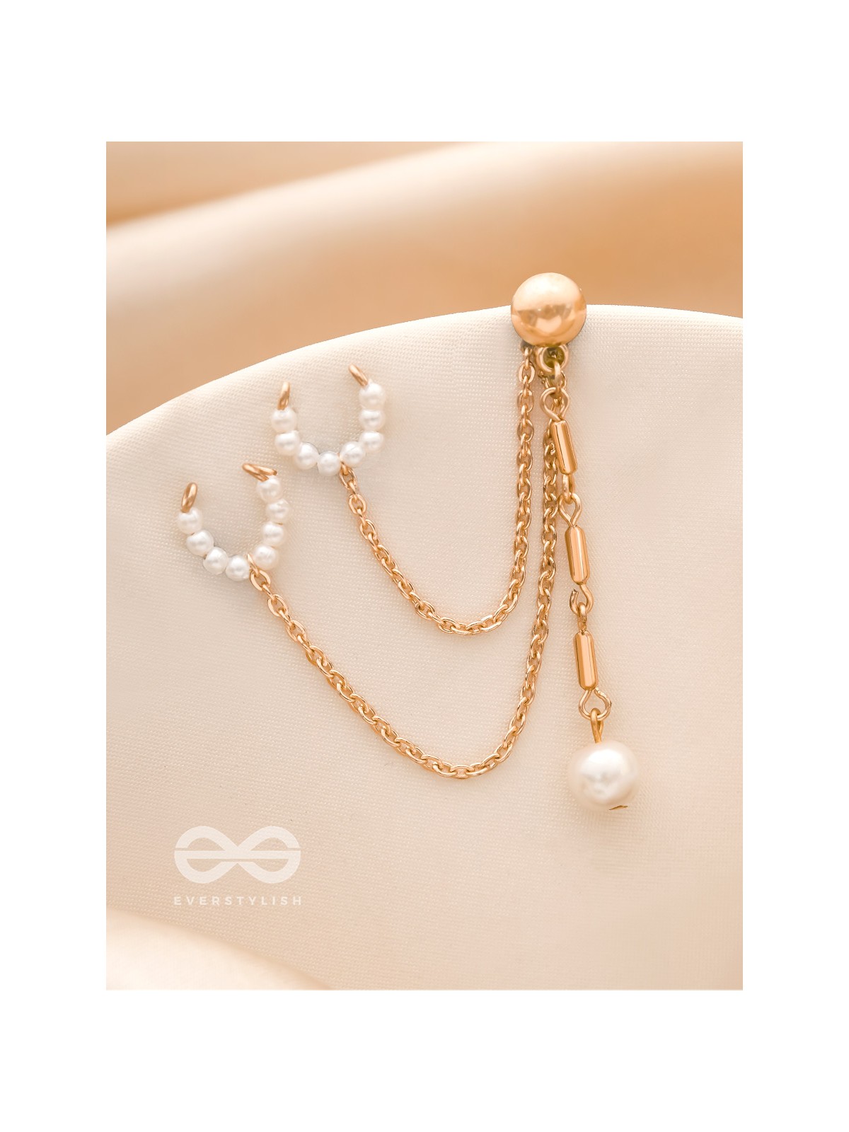 The Starry Eyes- Golden Beads Earcuff (One Ear)