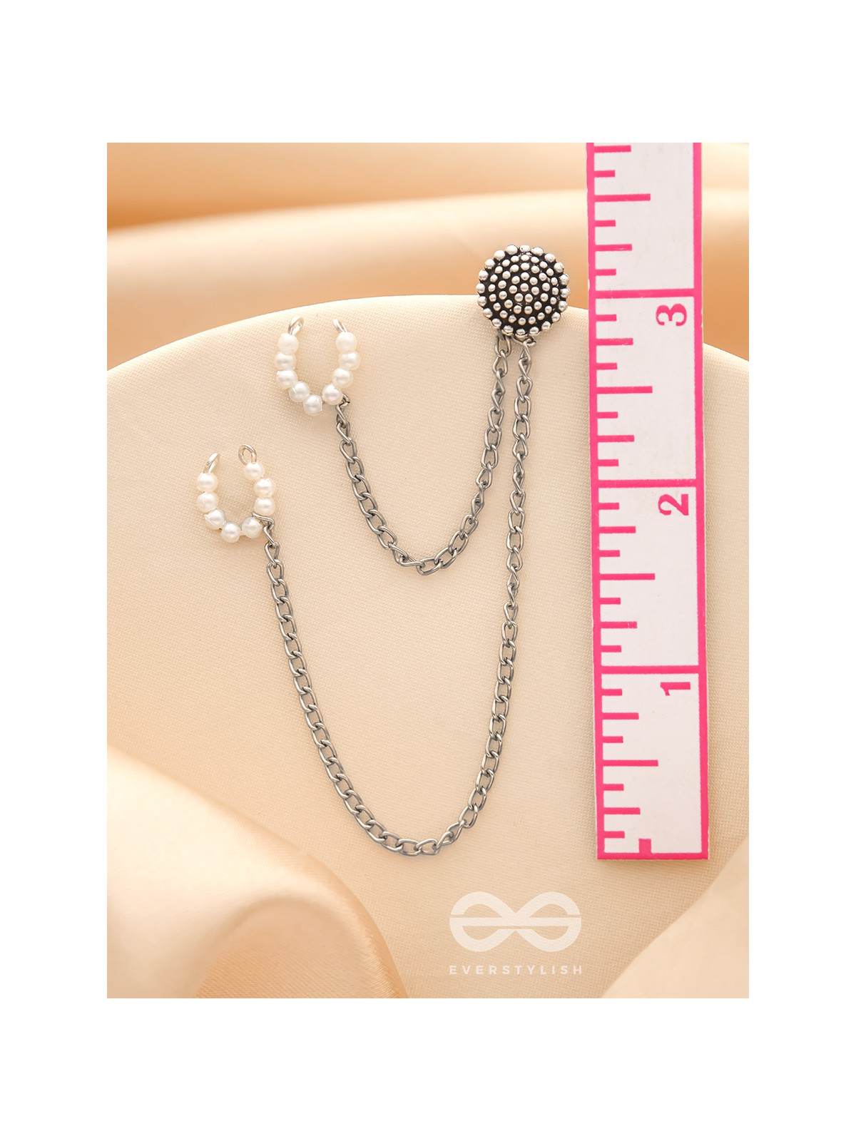 The Falling Stars- Oxidised Beads Earcuff (One Ear)