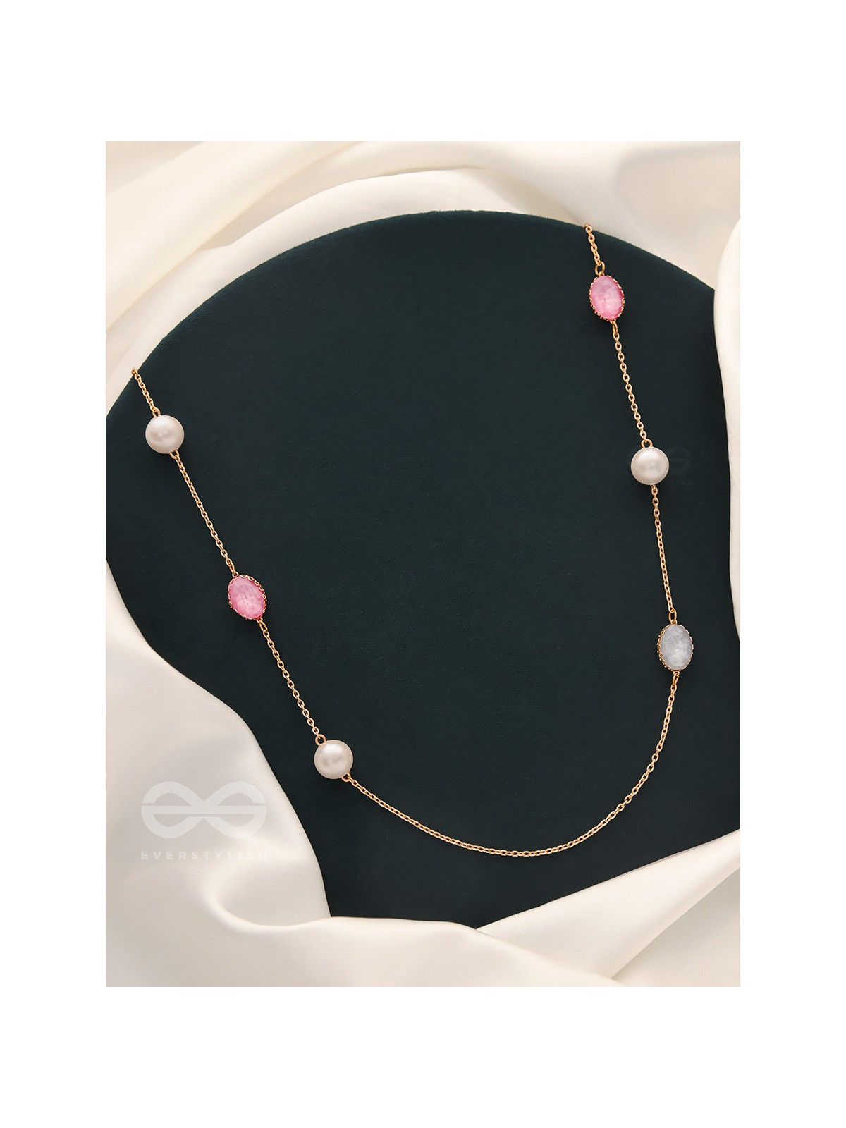 The Cosmic Attraction- Golden Bead Necklace With Anti-Tarnish Coating 