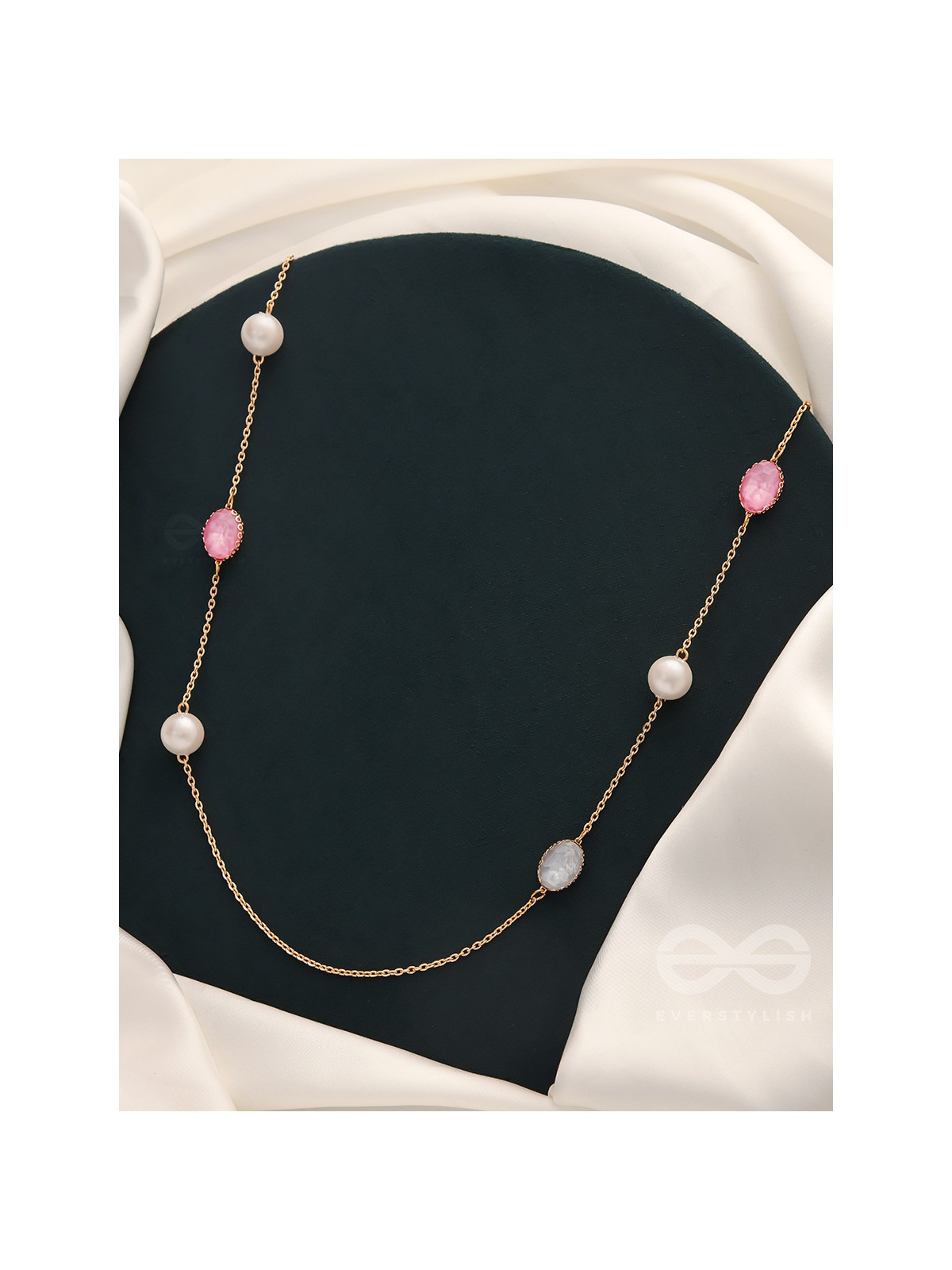 The Cosmic Attraction- Golden Bead Necklace With Anti-Tarnish Coating 