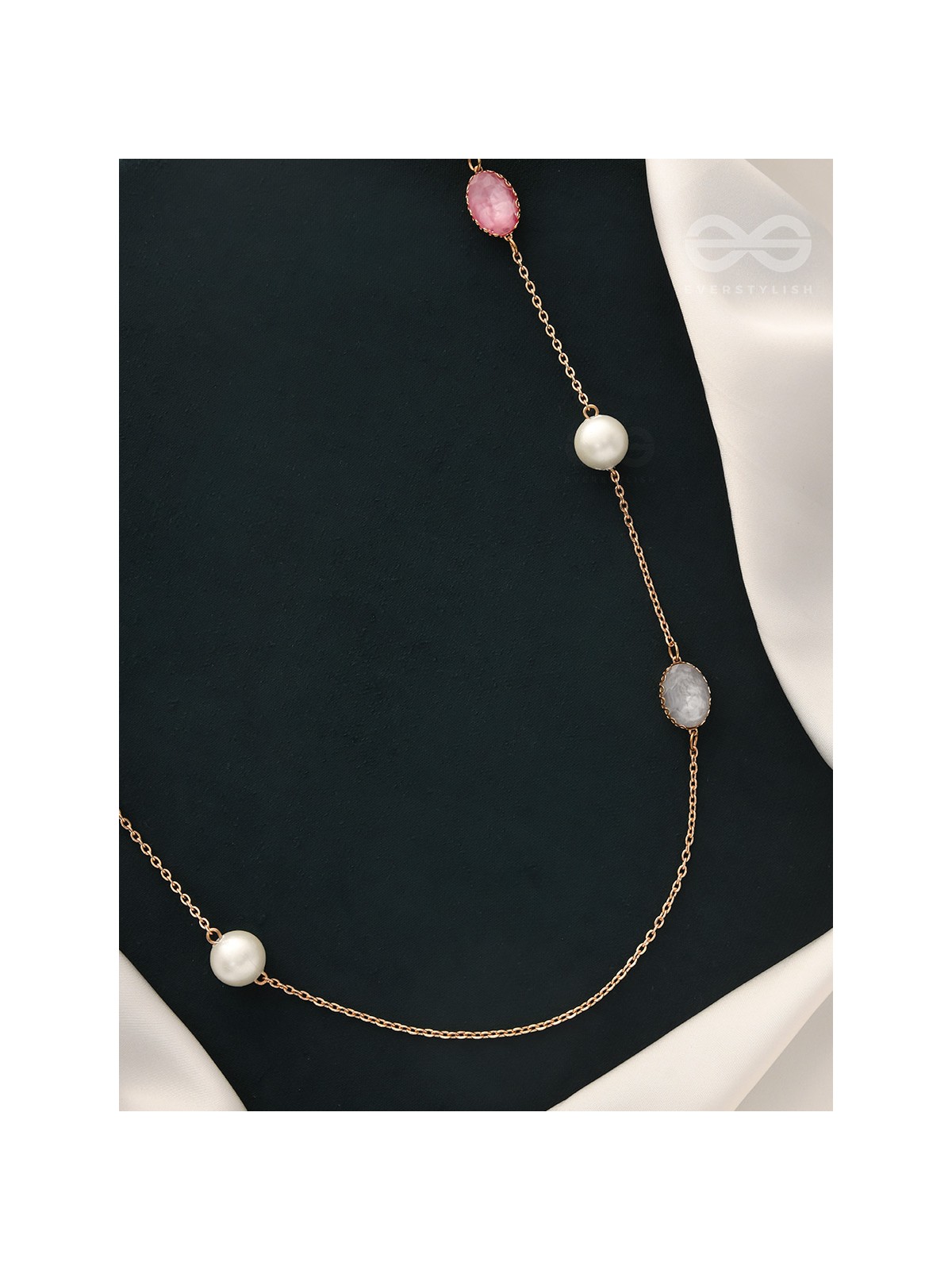 The Cosmic Attraction- Golden Bead Necklace With Anti-Tarnish Coating 
