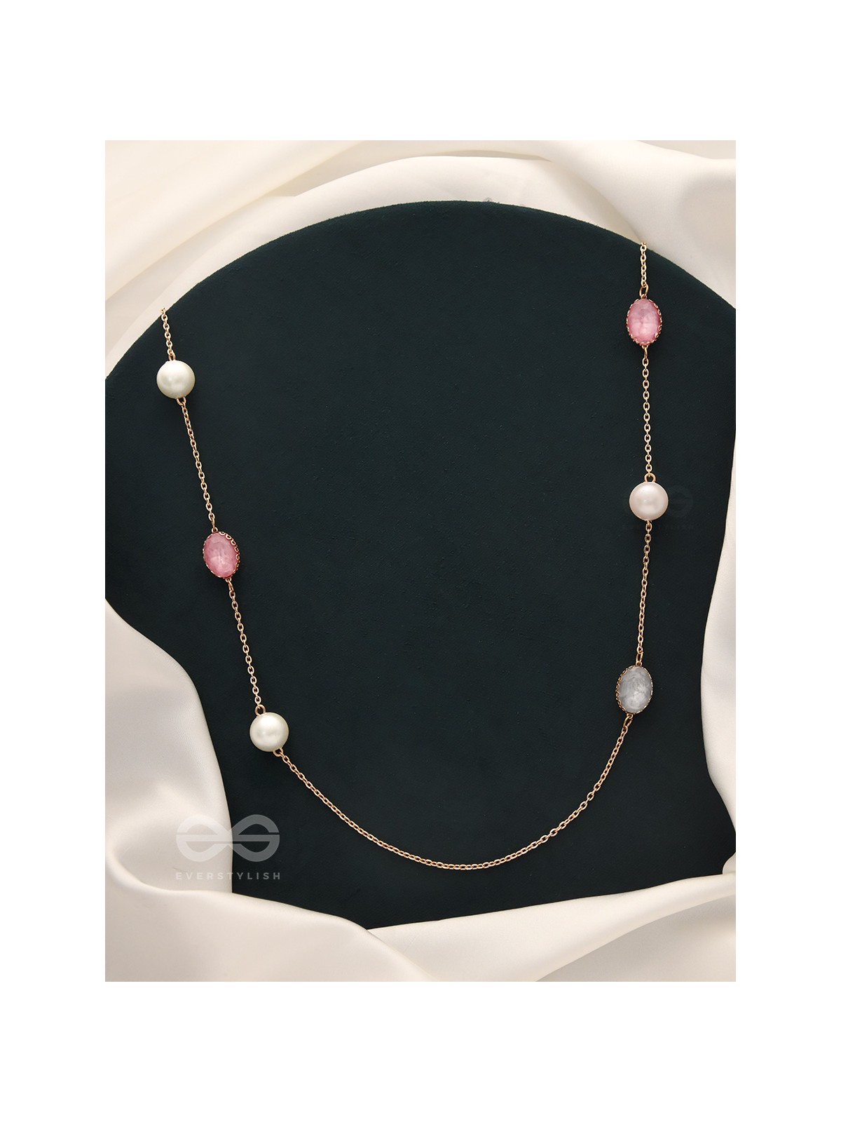 The Cosmic Attraction- Golden Bead Necklace With Anti-Tarnish Coating 