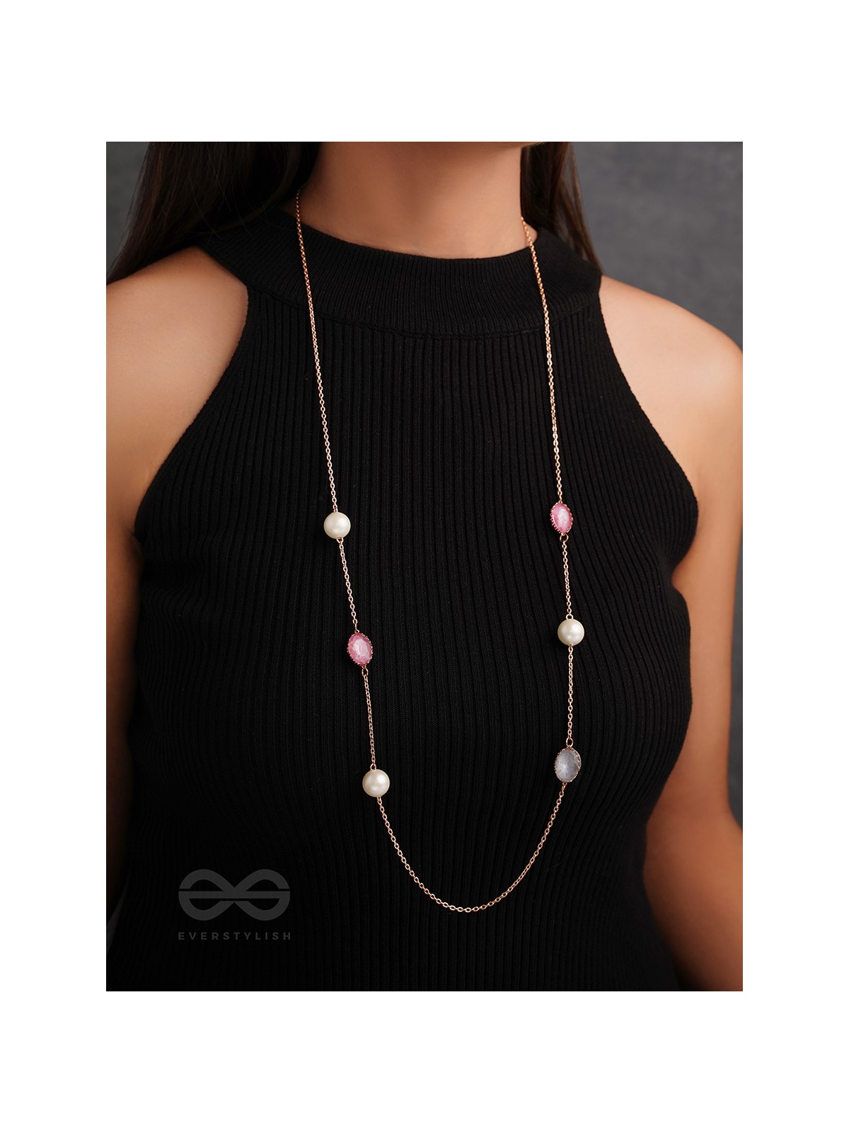 The Cosmic Attraction- Golden Bead Necklace With Anti-Tarnish Coating 