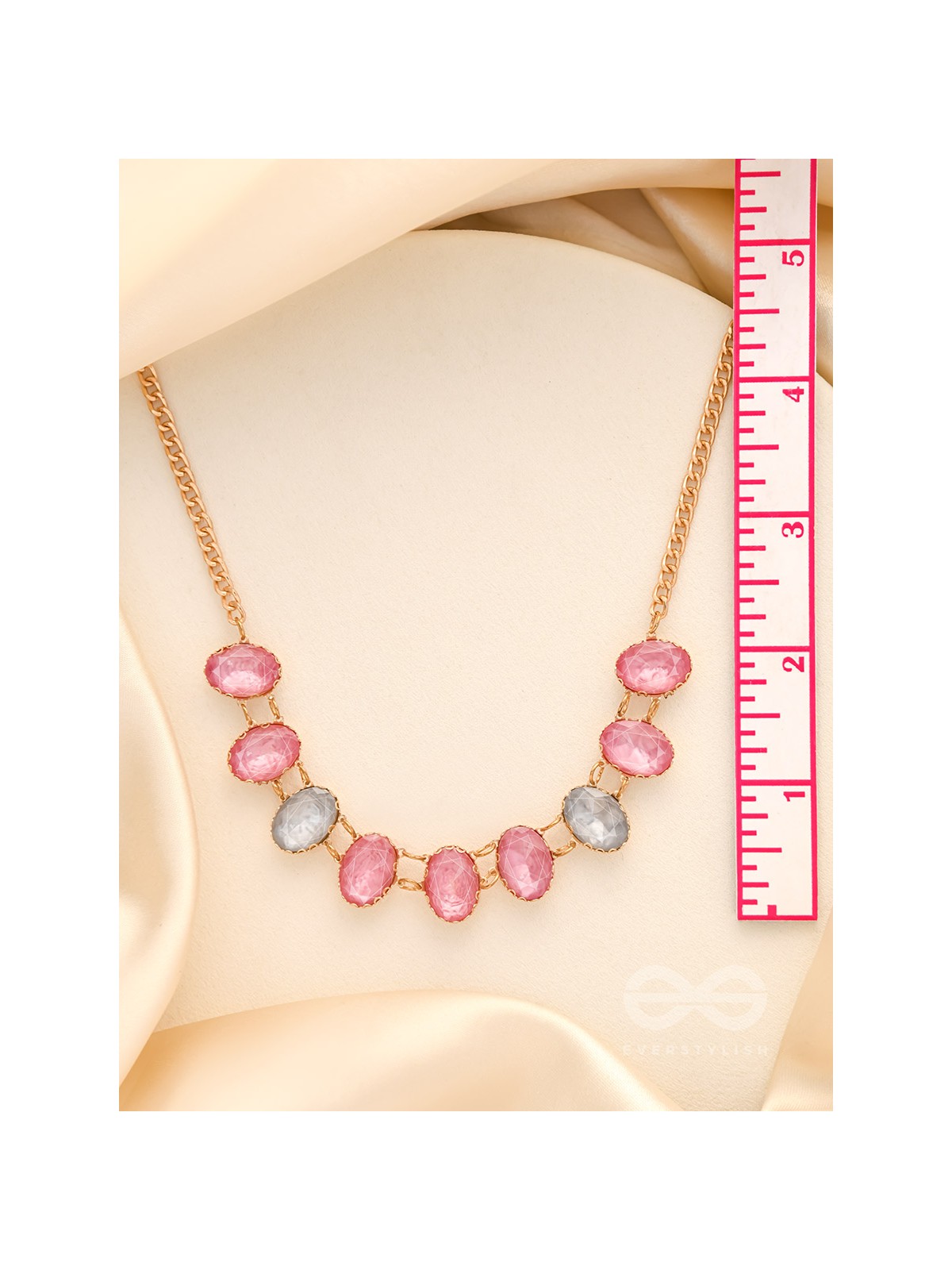 Garland Of Wild Roses- Golden Embellished Necklace With Anti-Tarnish Coating 