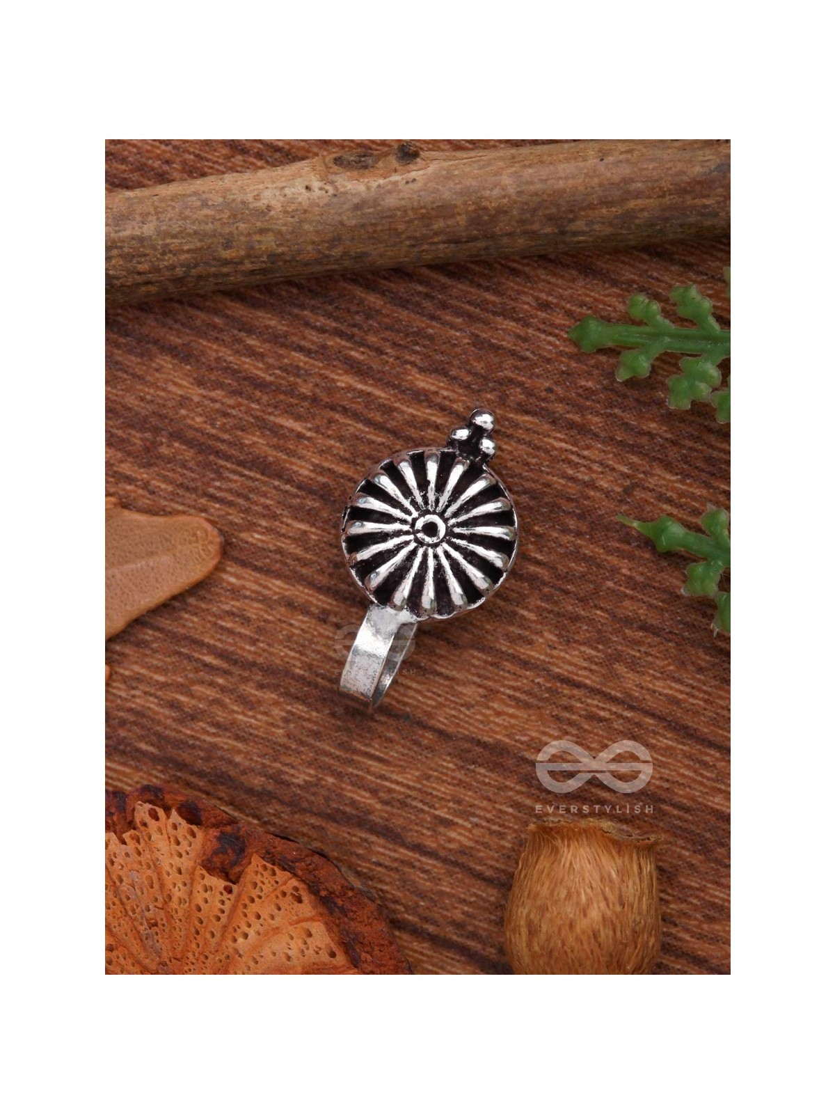 A MYSTIC CHAKRA - OXIDISED PRESS-ON NOSEPIN