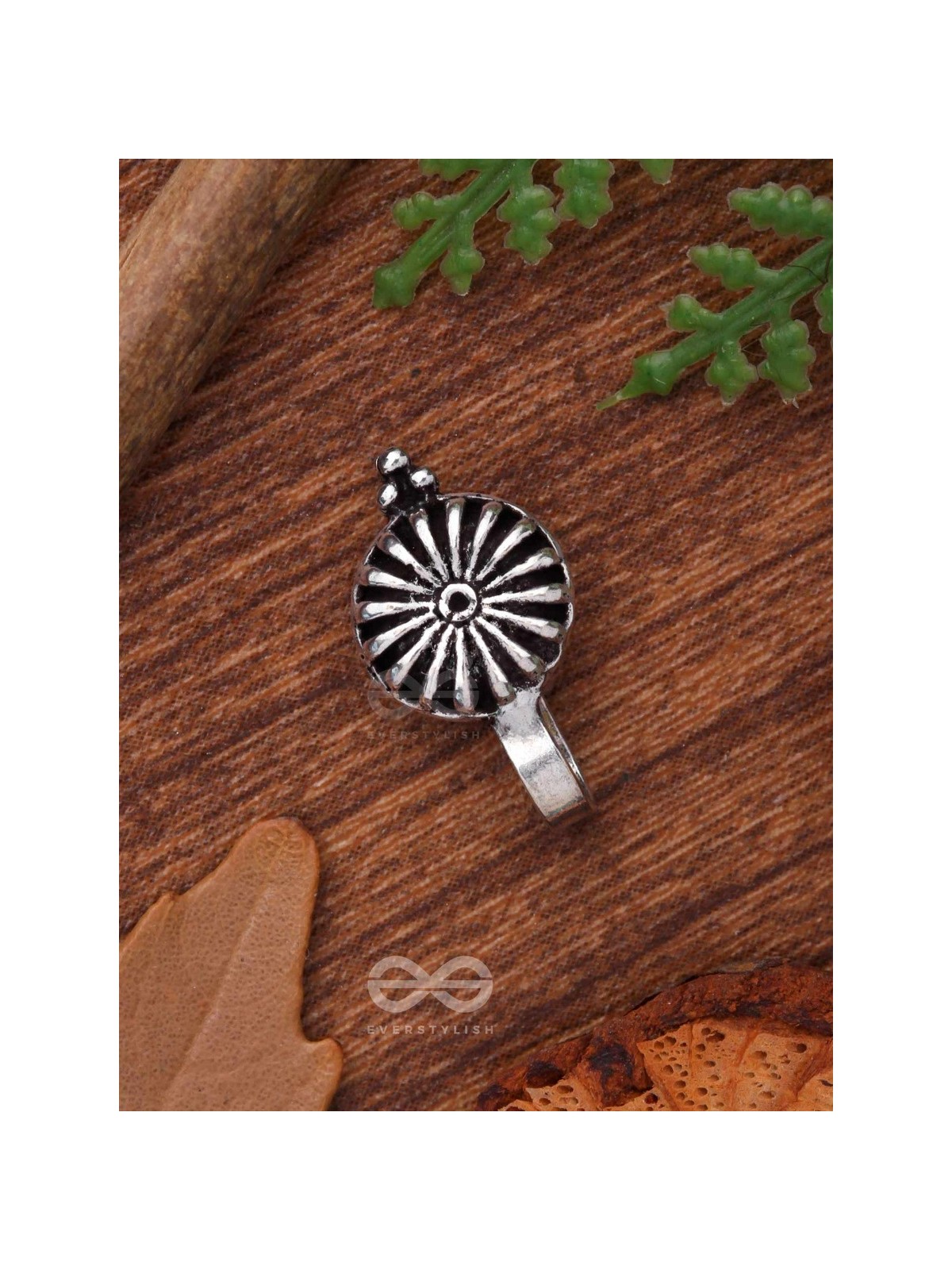 A MYSTIC CHAKRA - OXIDISED PRESS-ON NOSEPIN