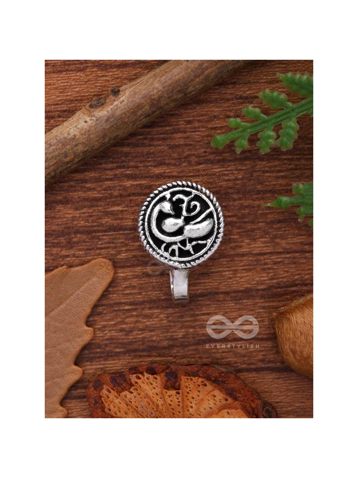 THE MAJESTIC AVIAN - OXIDISED NON-PIERCED NOSERING