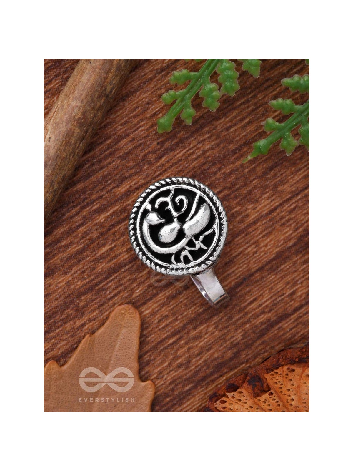 THE MAJESTIC AVIAN - OXIDISED NON-PIERCED NOSERING