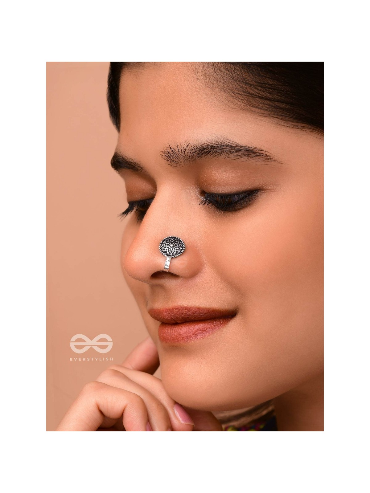 THE MANDALA MAGIC - OXIDISED NON-PIERCED NOSERING