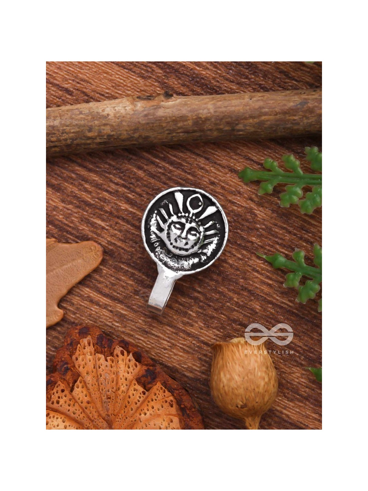 THE DIVINE GRACE - OXIDISED NON-PIERCED NOSERING