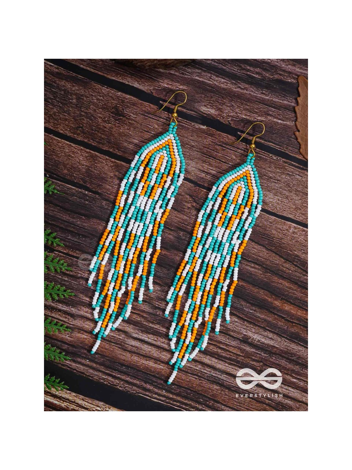 The Magma Ocean- Golden Embellished Earrings