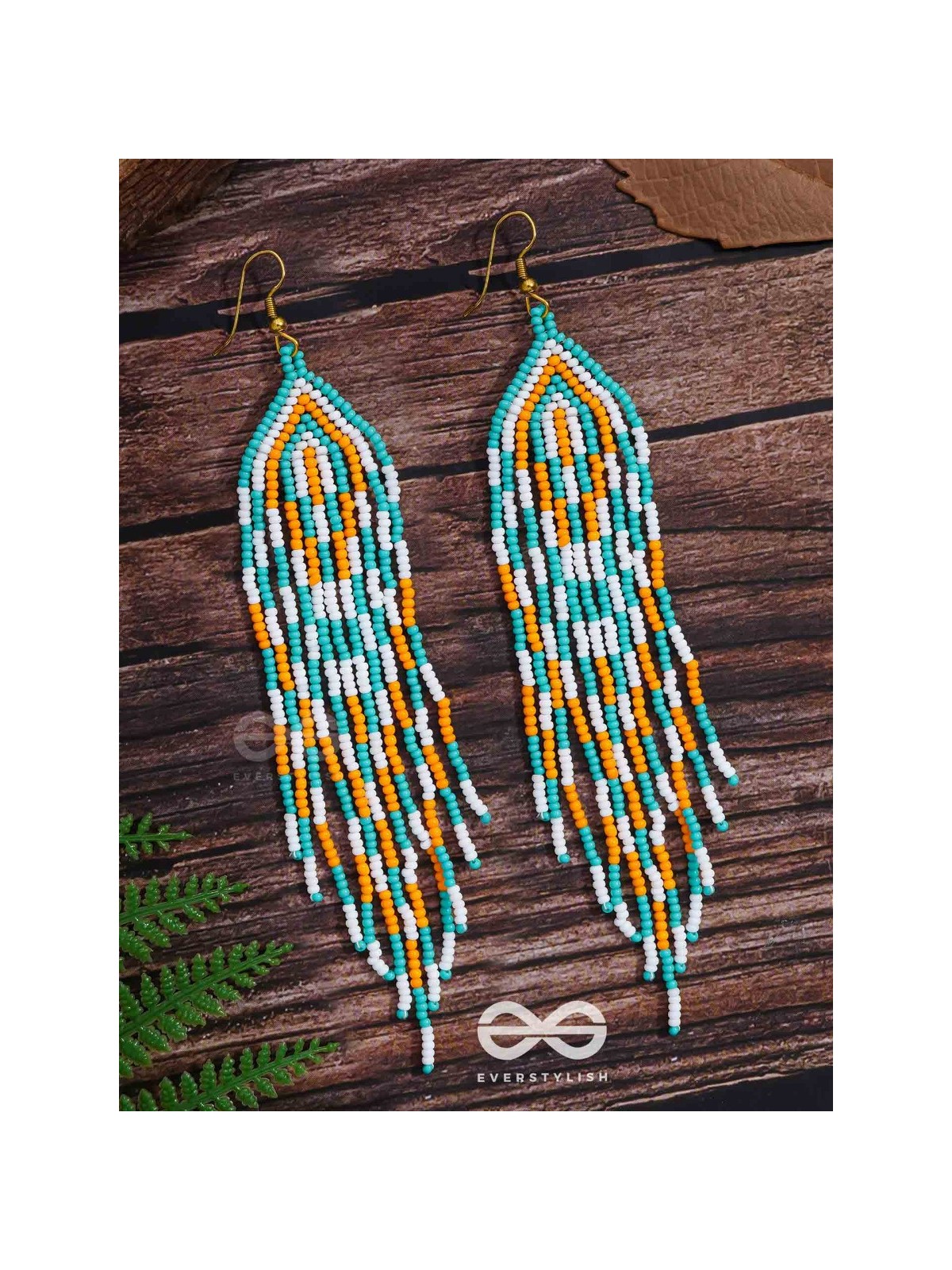 The Magma Ocean- Golden Embellished Earrings