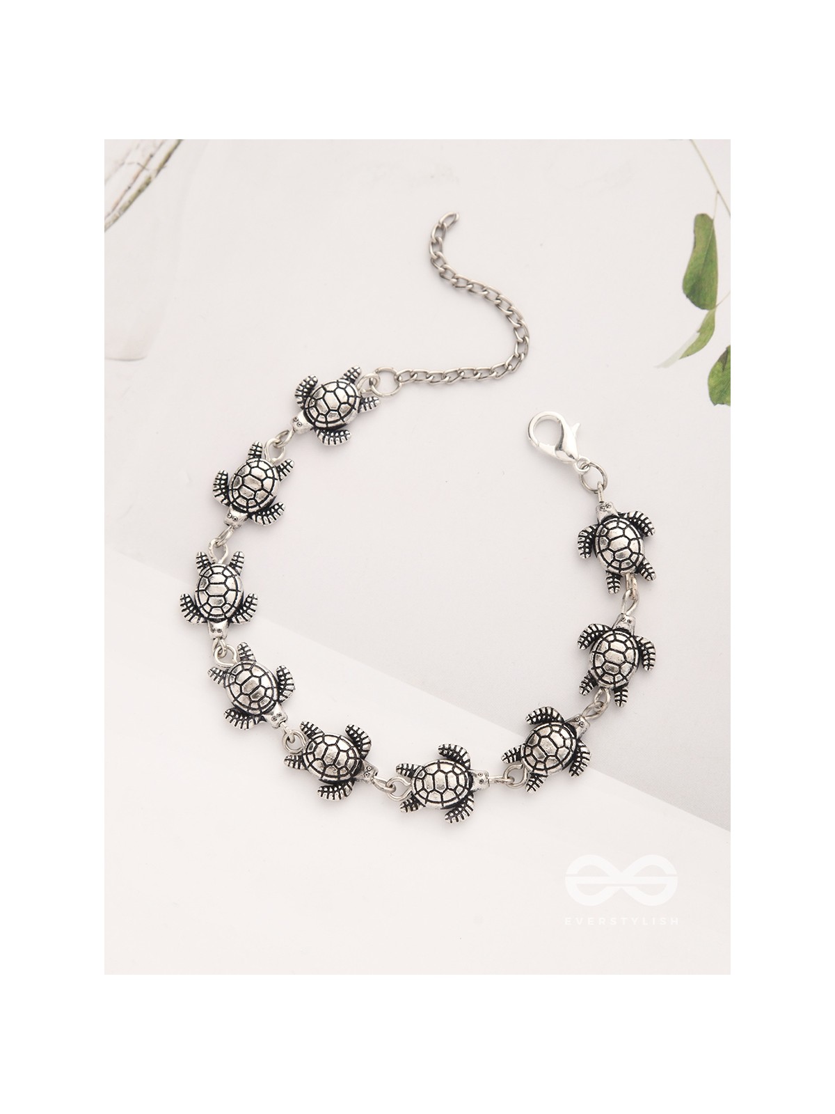 The Turtle Tale- Oxidised Turtle Bracelet