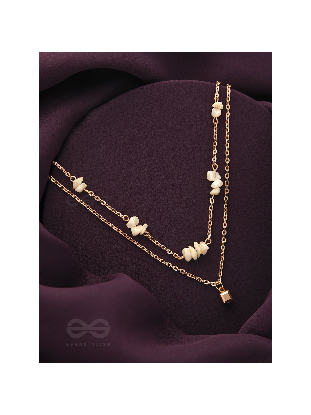 The Moon Fragments- Golden Layered Necklace With Anti-Tarnish Coating 