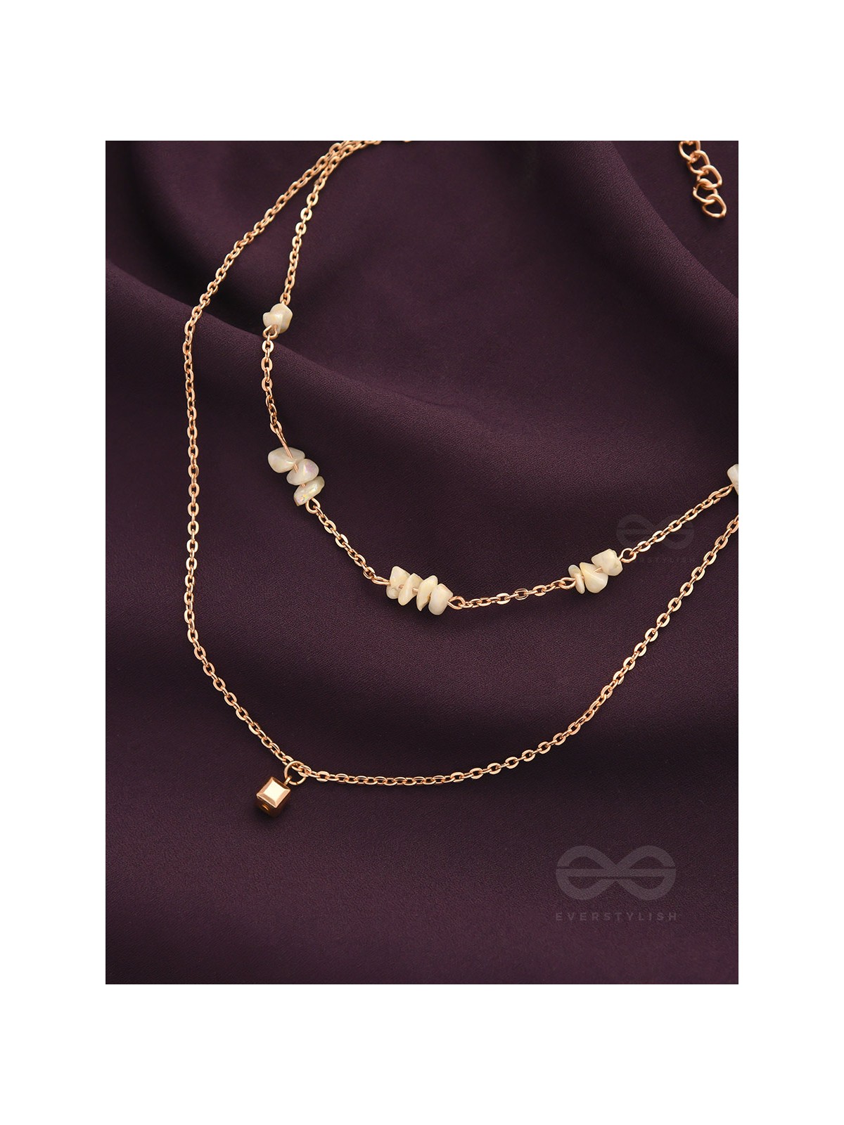 The Moon Fragments- Golden Layered Necklace With Anti-Tarnish Coating 