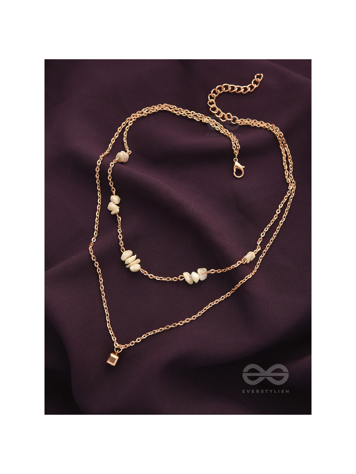 The Moon Fragments- Golden Layered Necklace With Anti-Tarnish Coating 