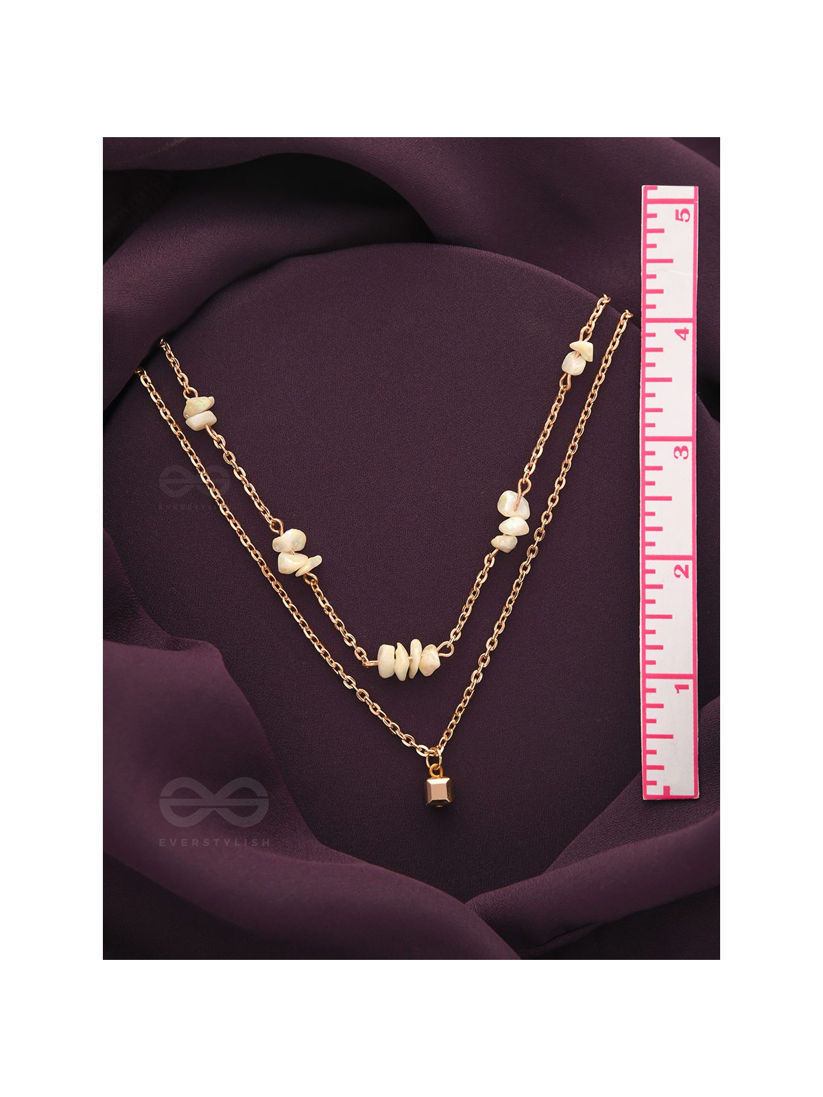 The Moon Fragments- Golden Layered Necklace With Anti-Tarnish Coating 