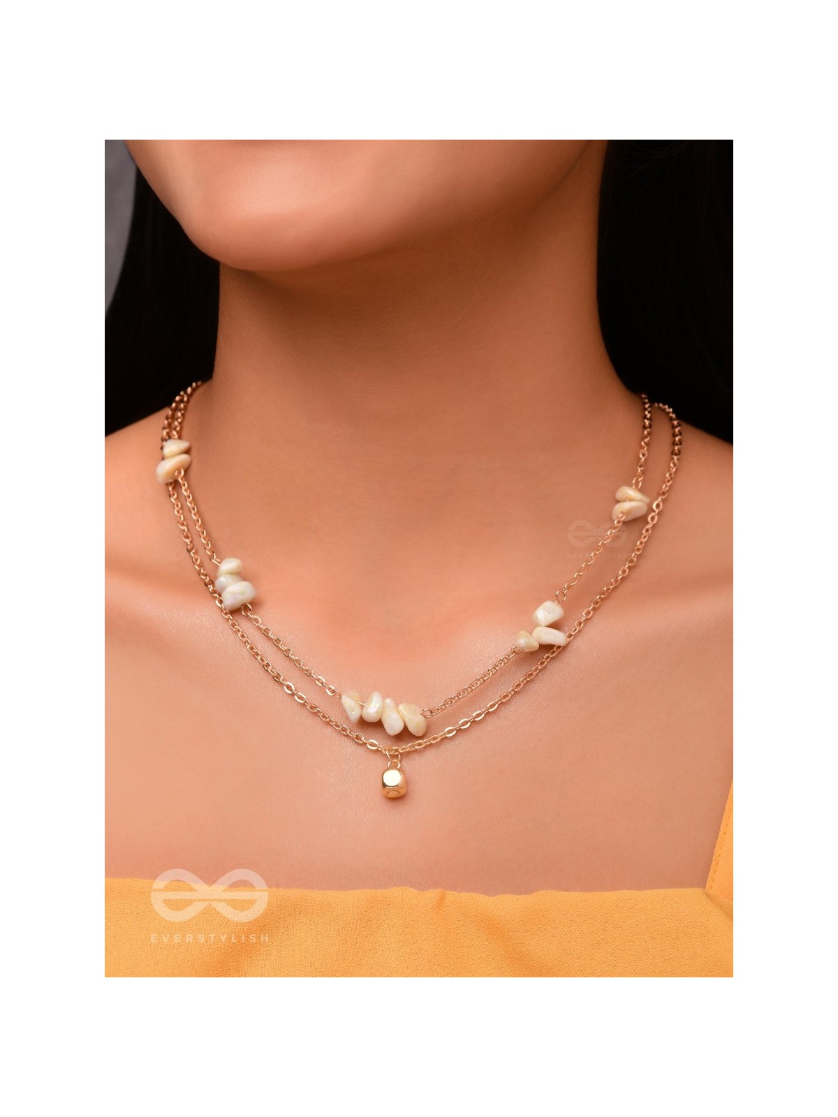 The Moon Fragments- Golden Layered Necklace With Anti-Tarnish Coating 