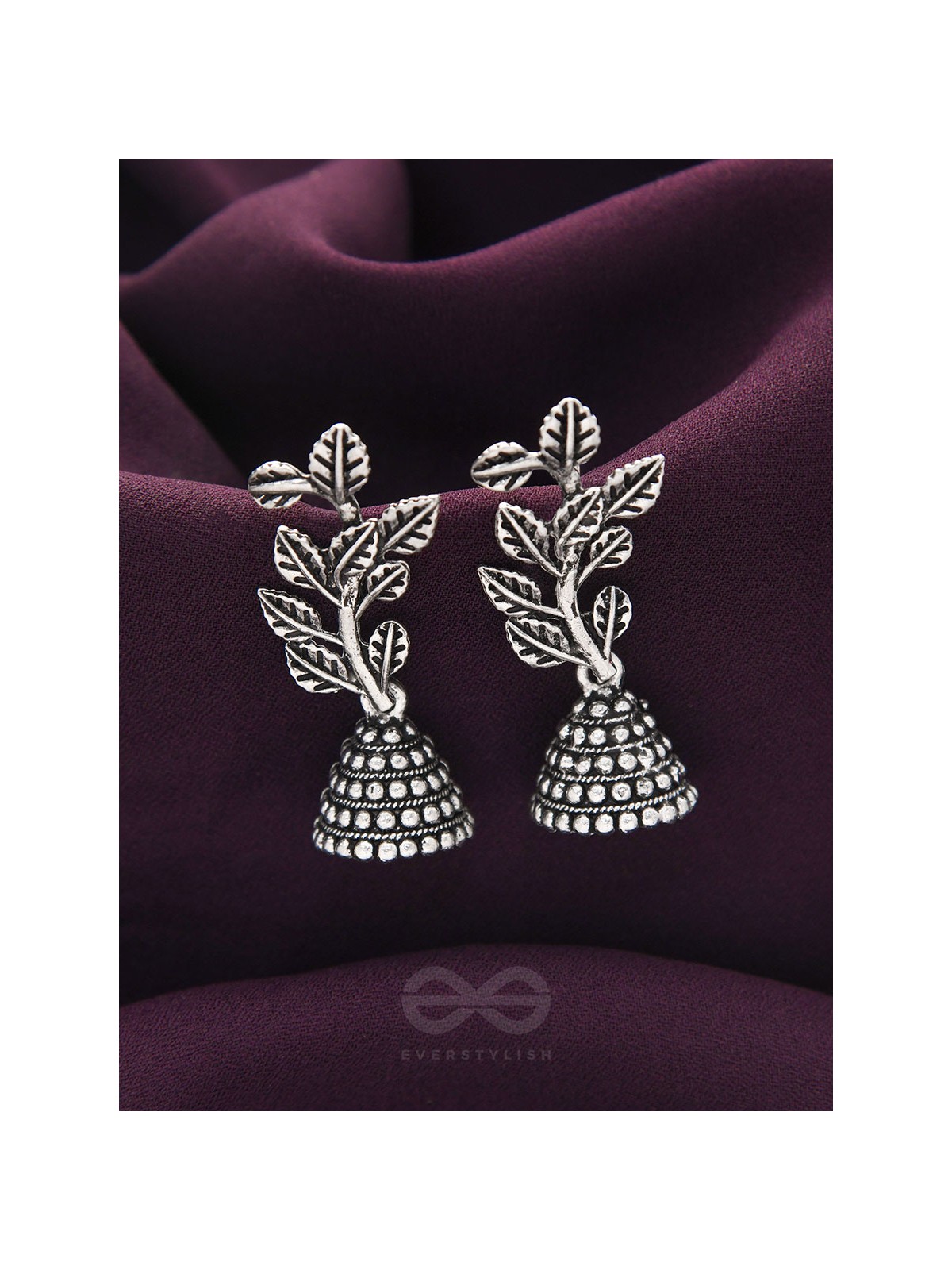 Branch Out- Oxidised Jhumka Earrings
