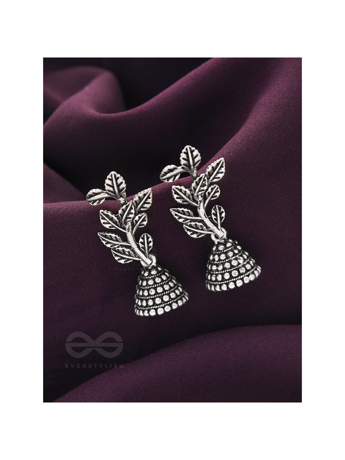 Branch Out- Oxidised Jhumka Earrings