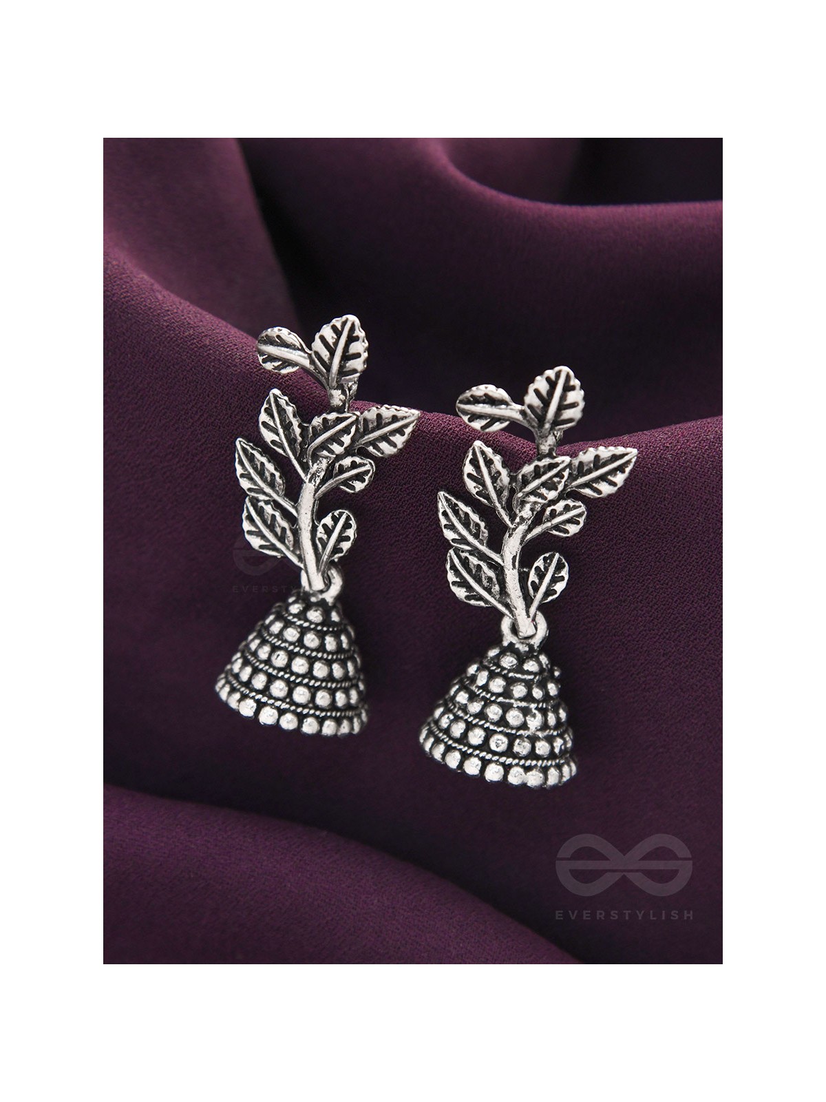 Branch Out- Oxidised Jhumka Earrings