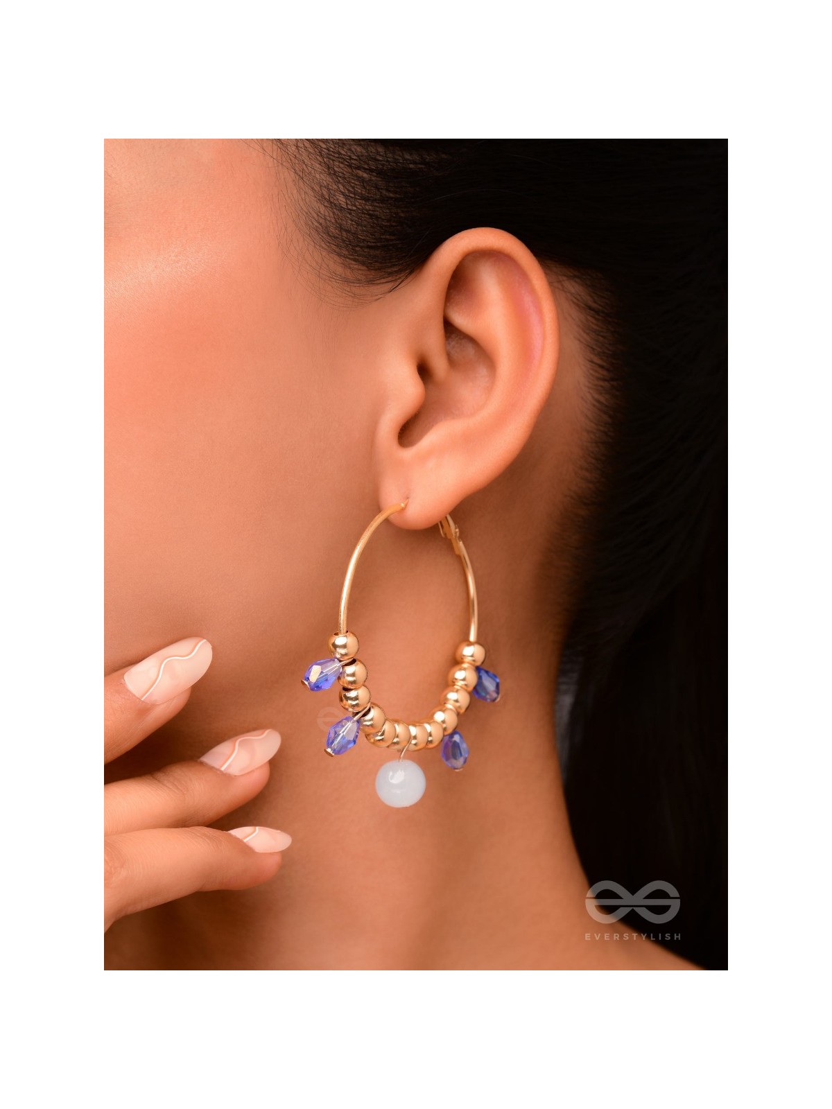 The Sun Shower- Golden Embellished  Earrings