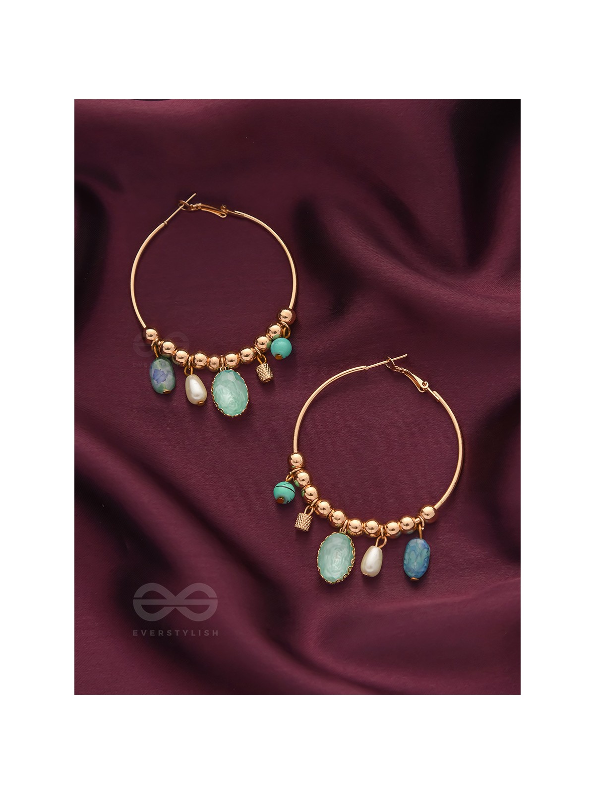 The Jazzy Cosmos- Golden Embellished  Earrings