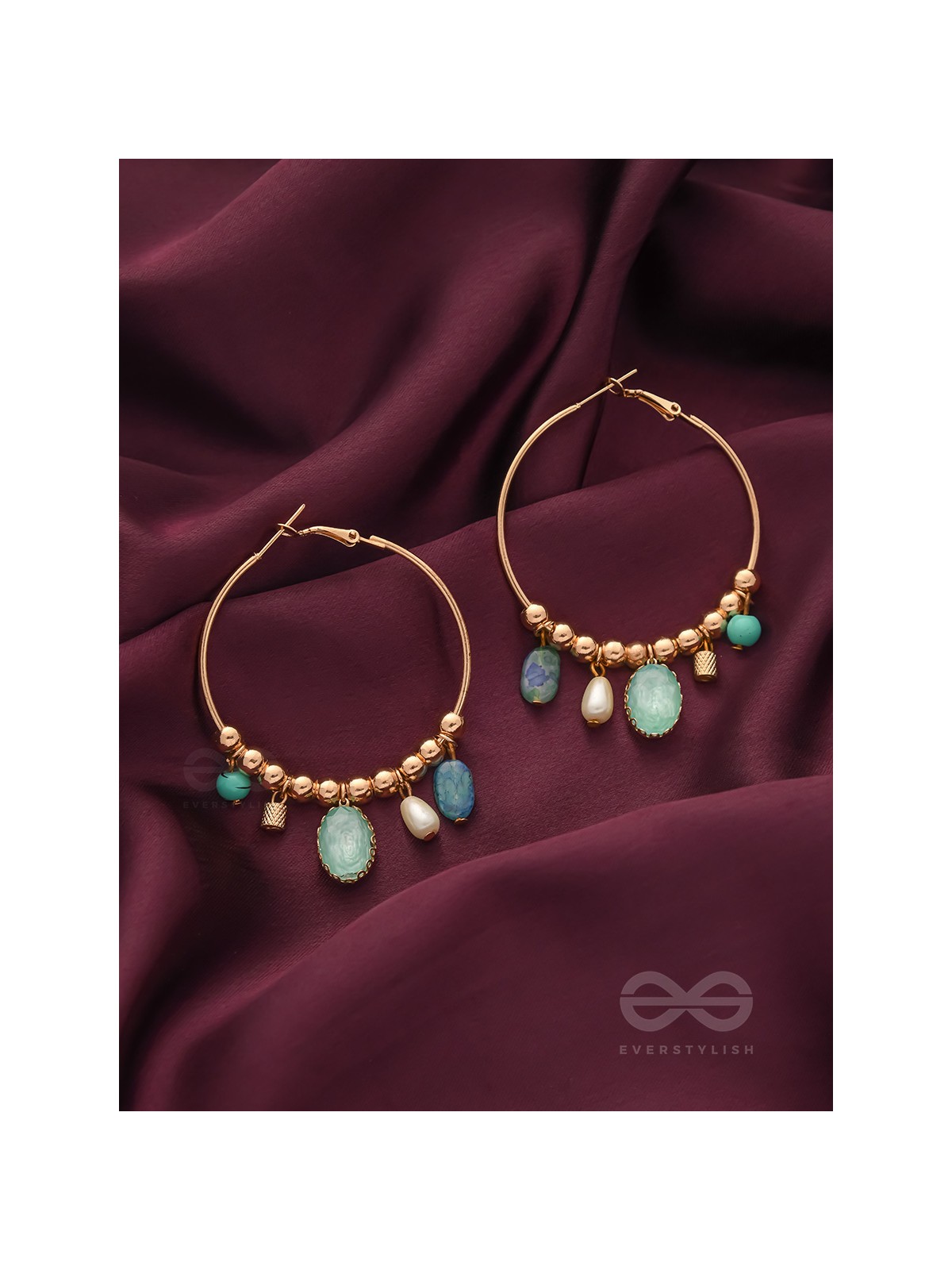 The Jazzy Cosmos- Golden Embellished  Earrings