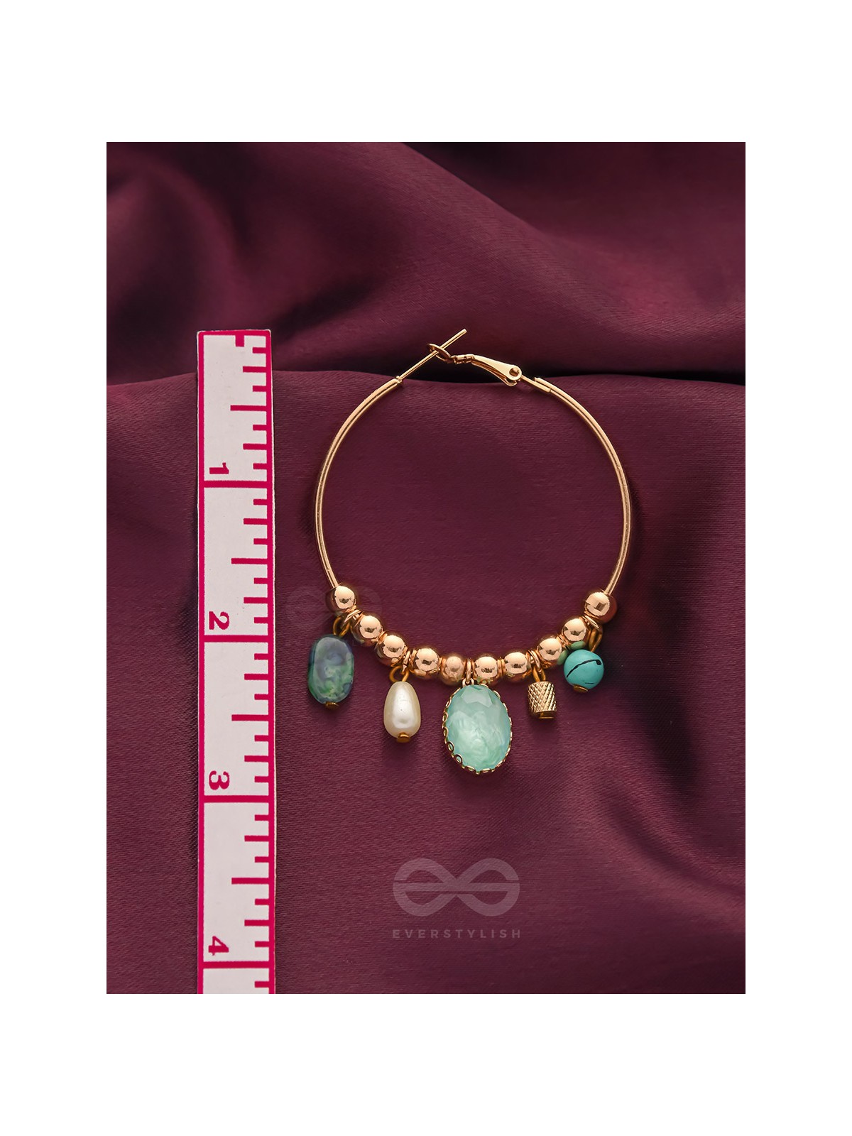 The Jazzy Cosmos- Golden Embellished  Earrings