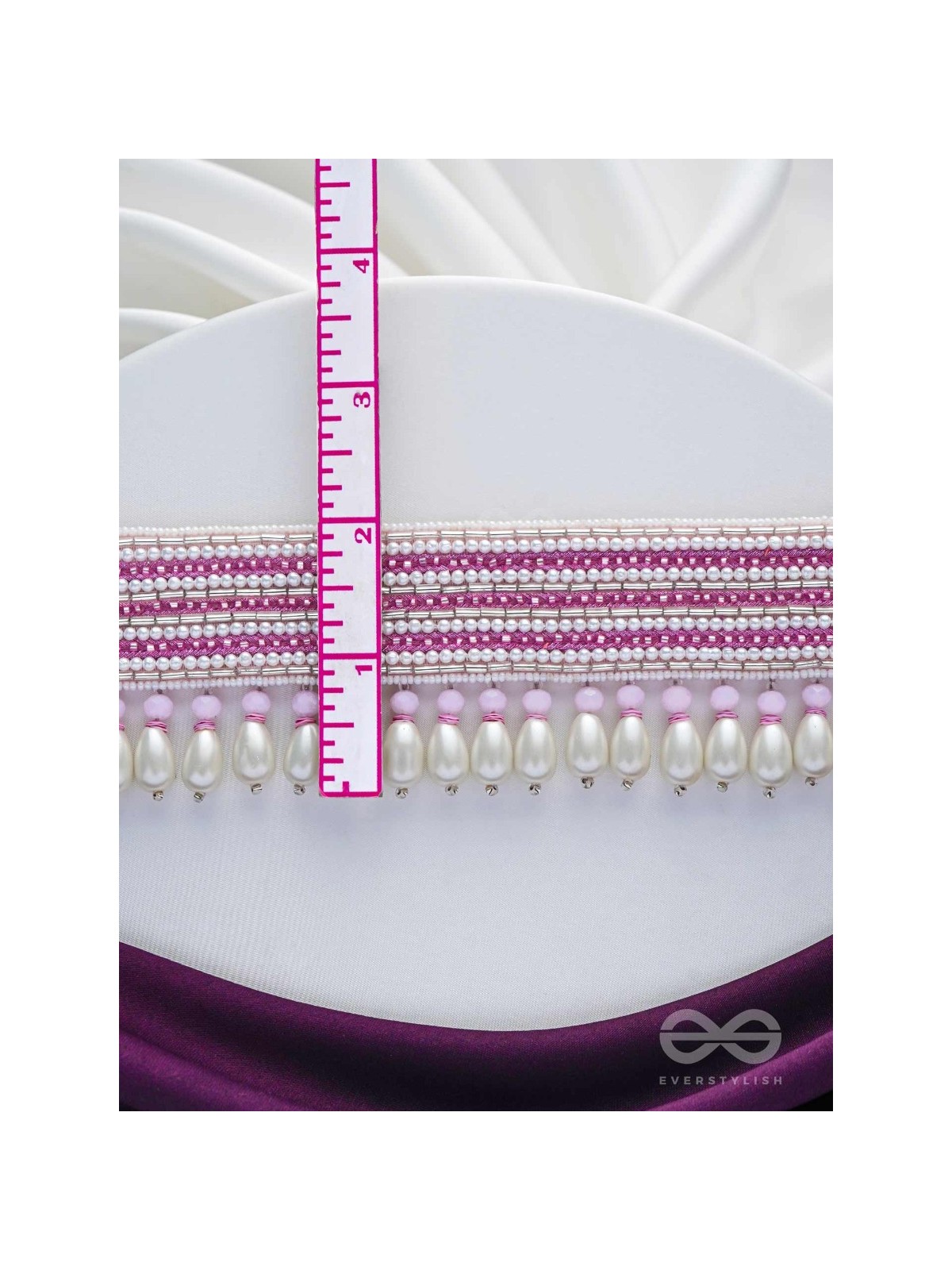 Aneeka- The Colorful Lanes- Pearl and Glass Beads Embroidered Choker Necklace