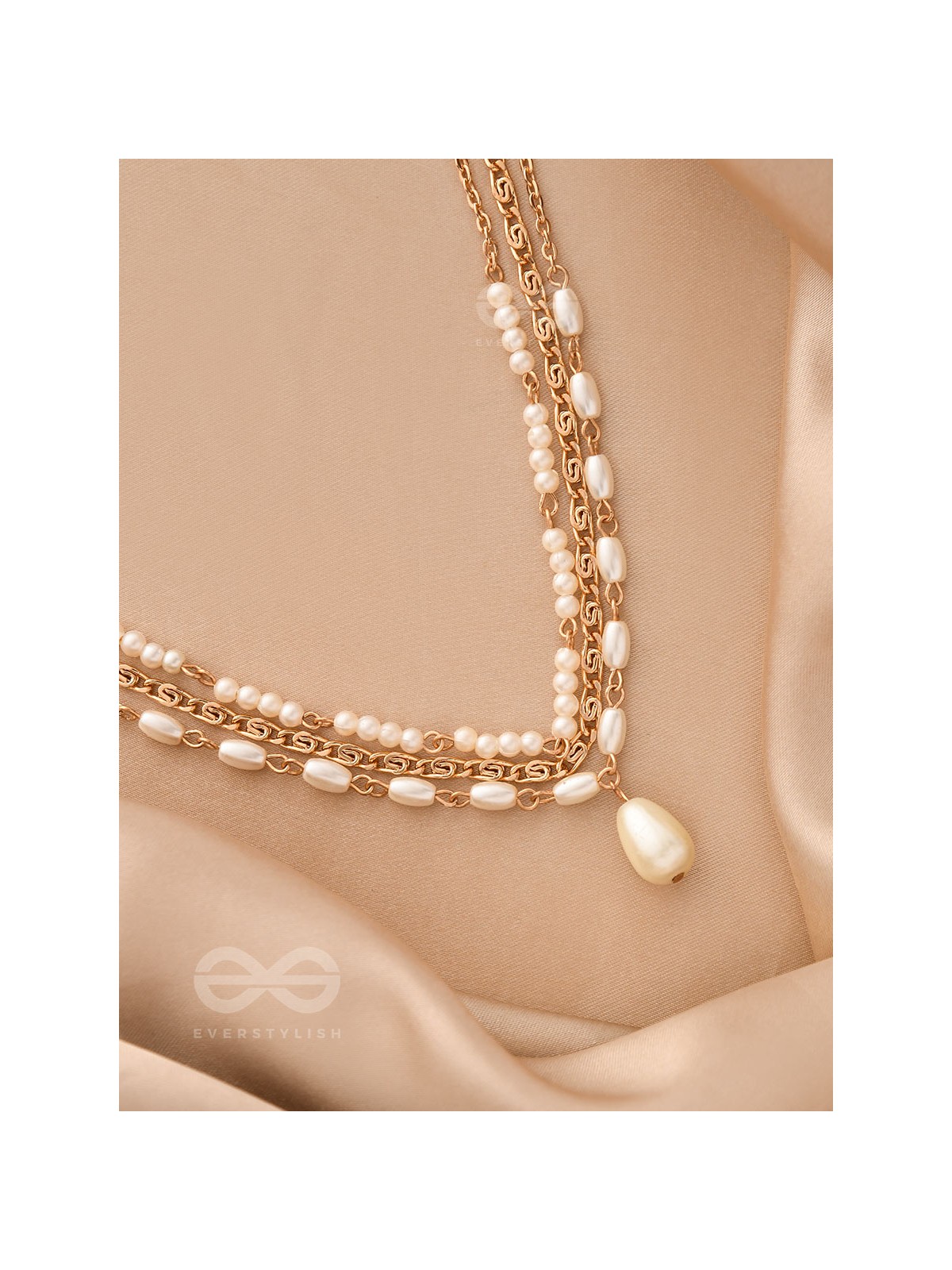  Drops of Sunlight- Golden Pearl Choker Necklace