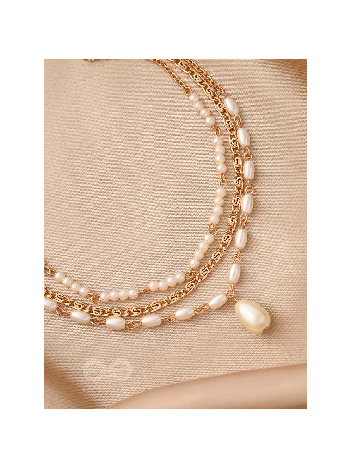  Drops of Sunlight- Golden Pearl Choker Necklace