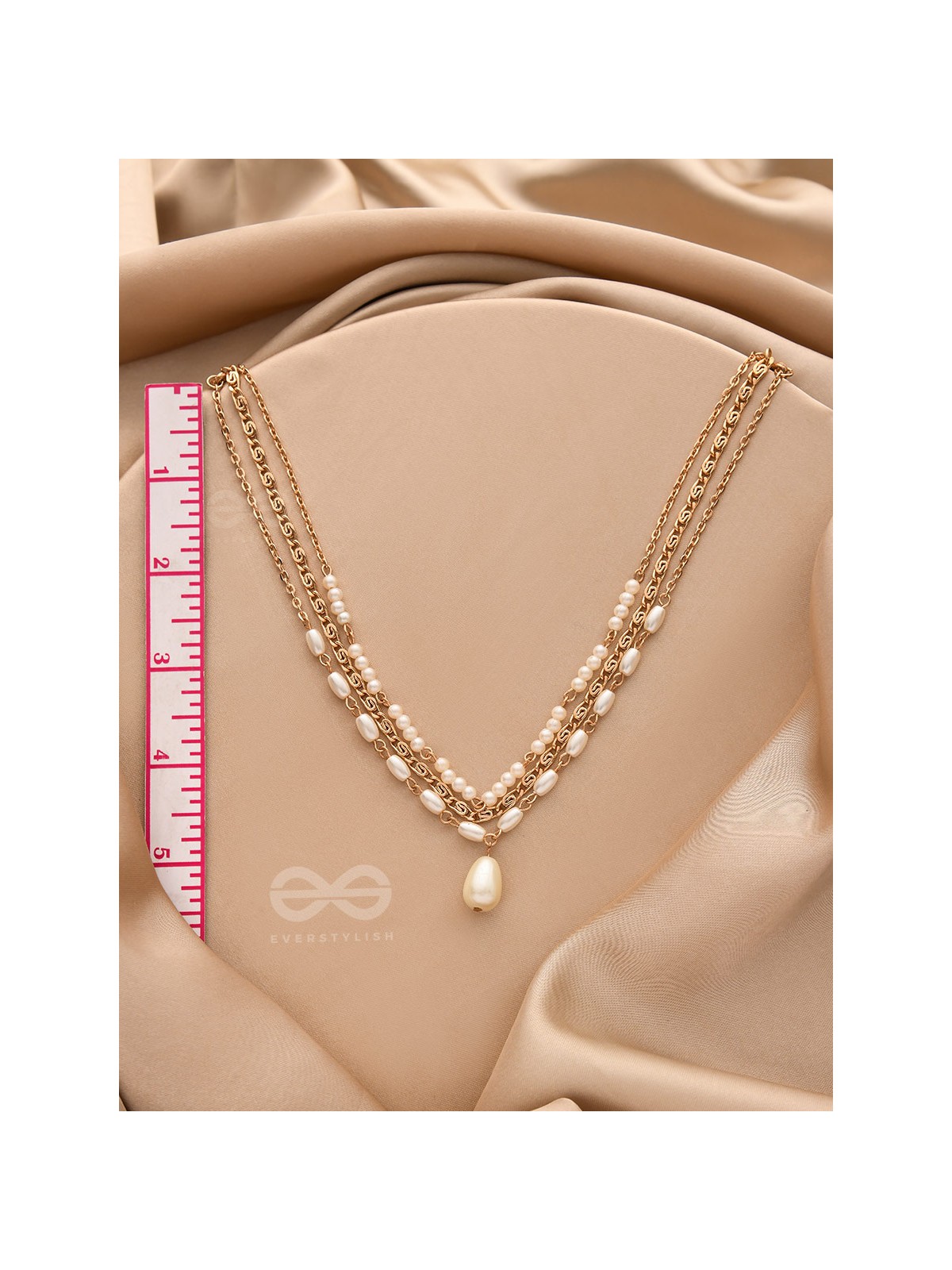  Drops of Sunlight- Golden Pearl Choker Necklace