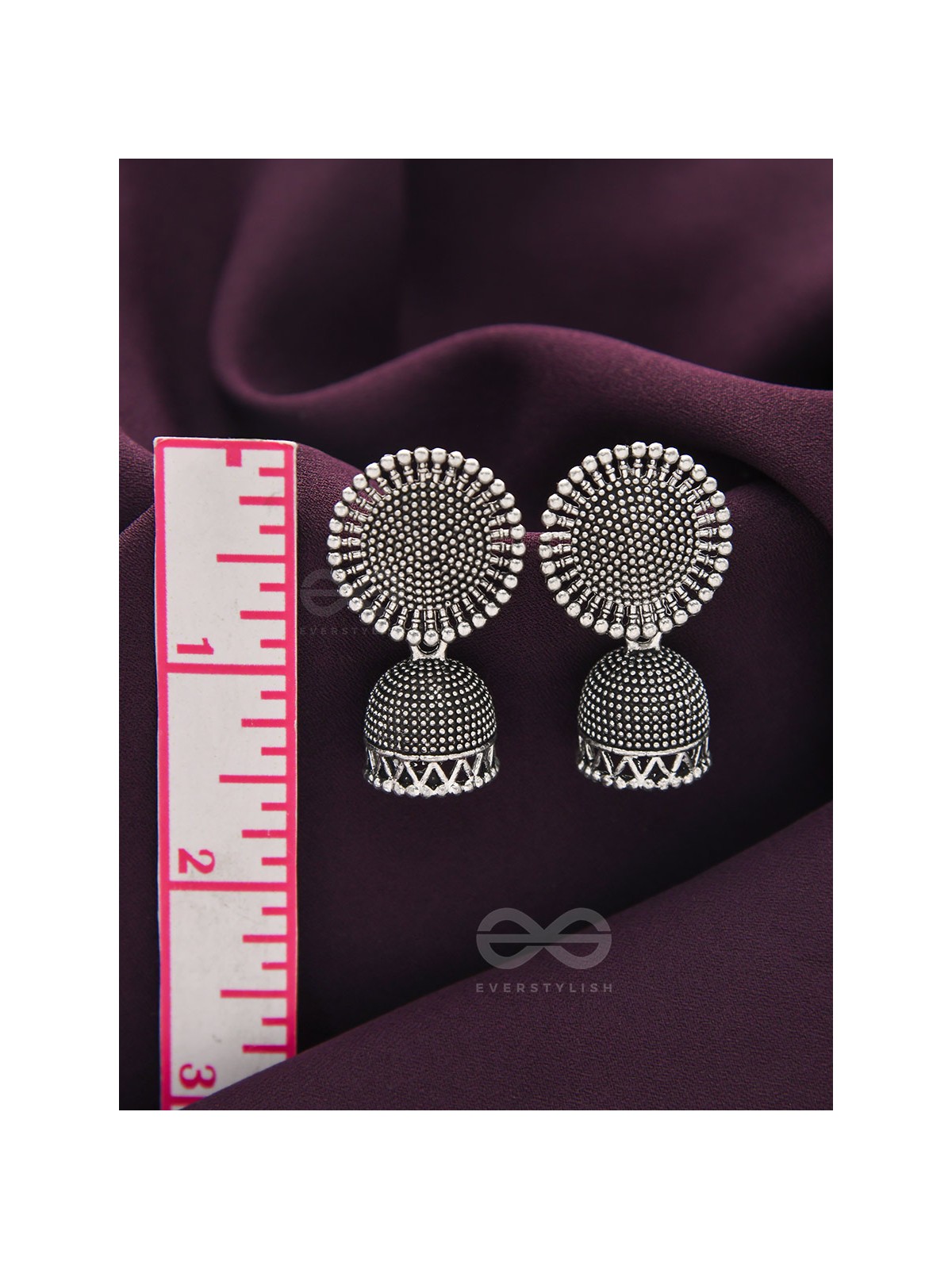 The Blazing Sunbeams- Oxidised Jhumka Earrings
