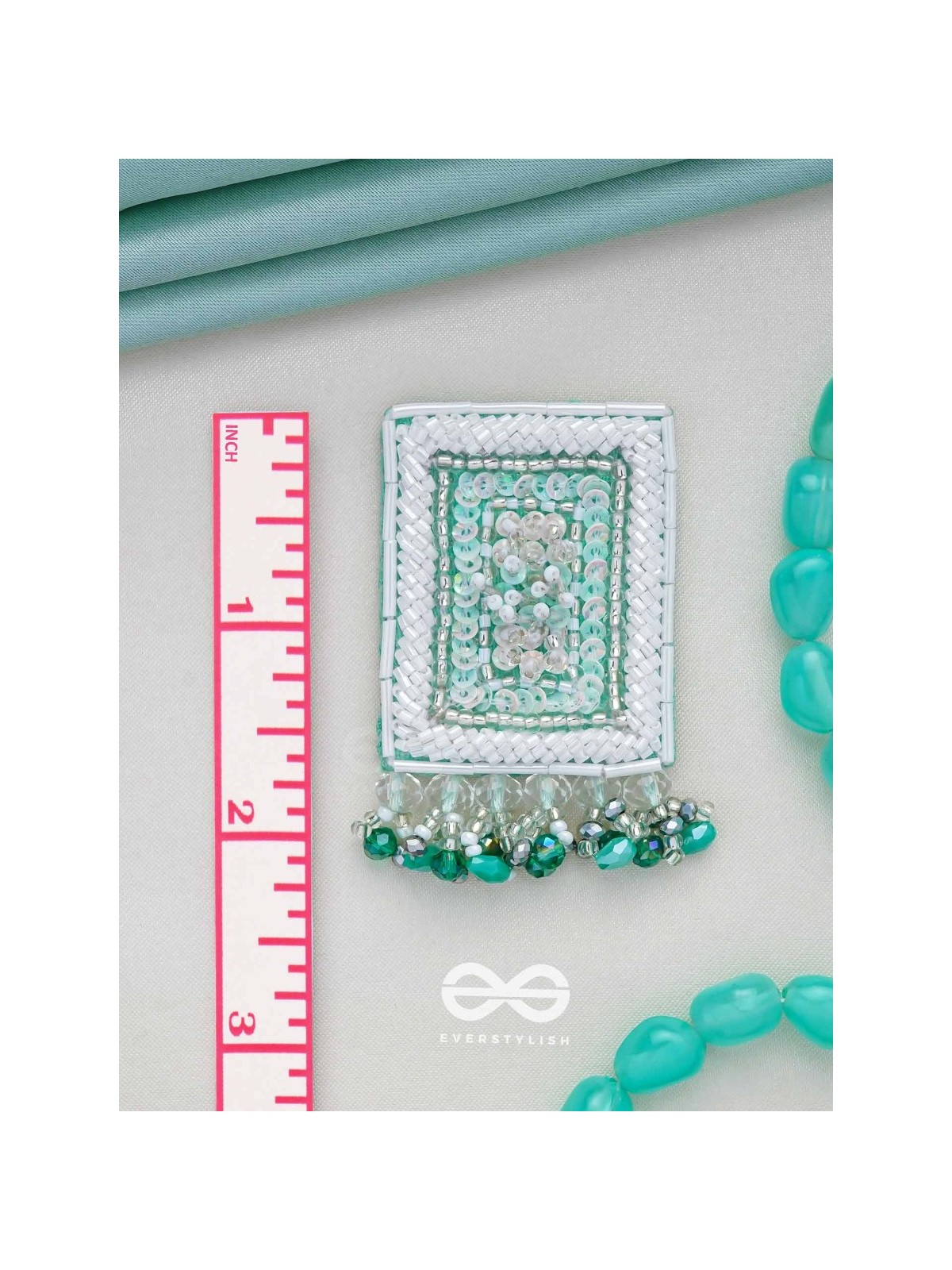 Aalekhya- The Pretty Painting- Sequins and Glass Beads Embroidered Earrings