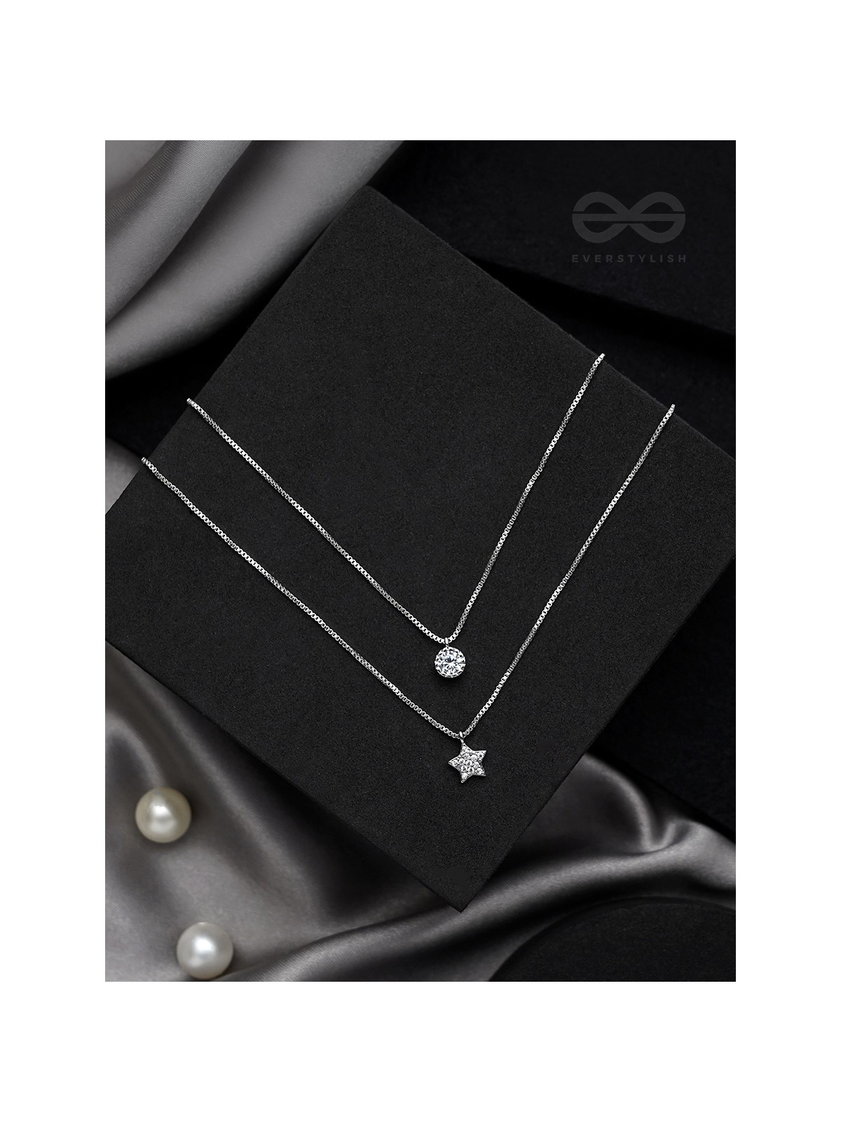 Petal n Bloom- Silver Layered Necklace