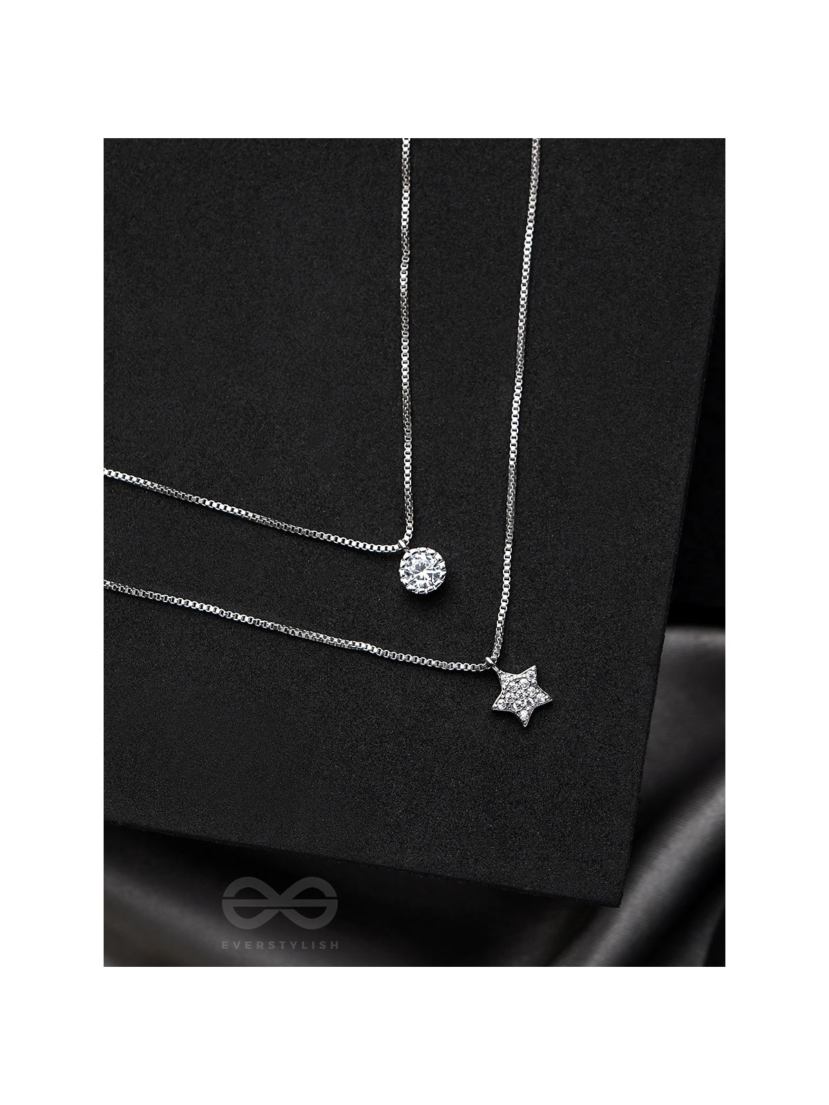 Petal n Bloom- Silver Layered Necklace