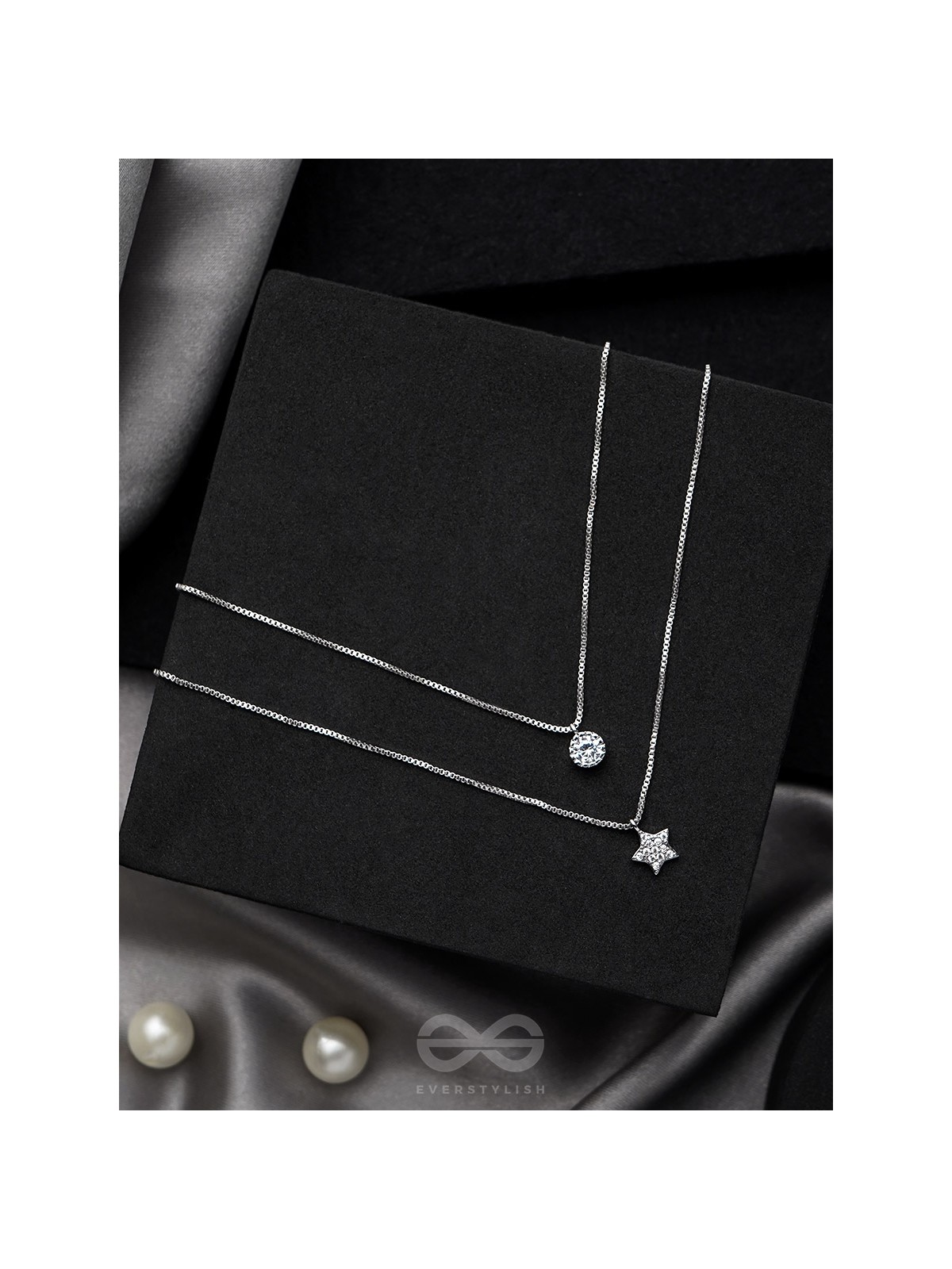 Petal n Bloom- Silver Layered Necklace