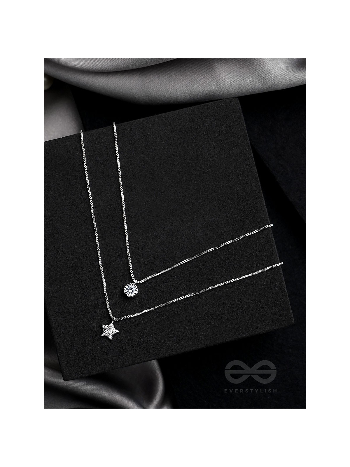 Petal n Bloom- Silver Layered Necklace