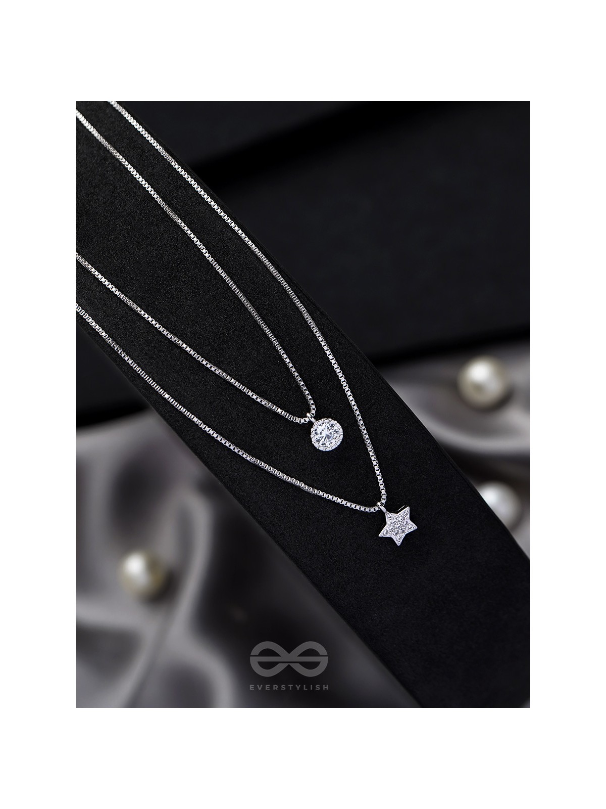 Petal n Bloom- Silver Layered Necklace