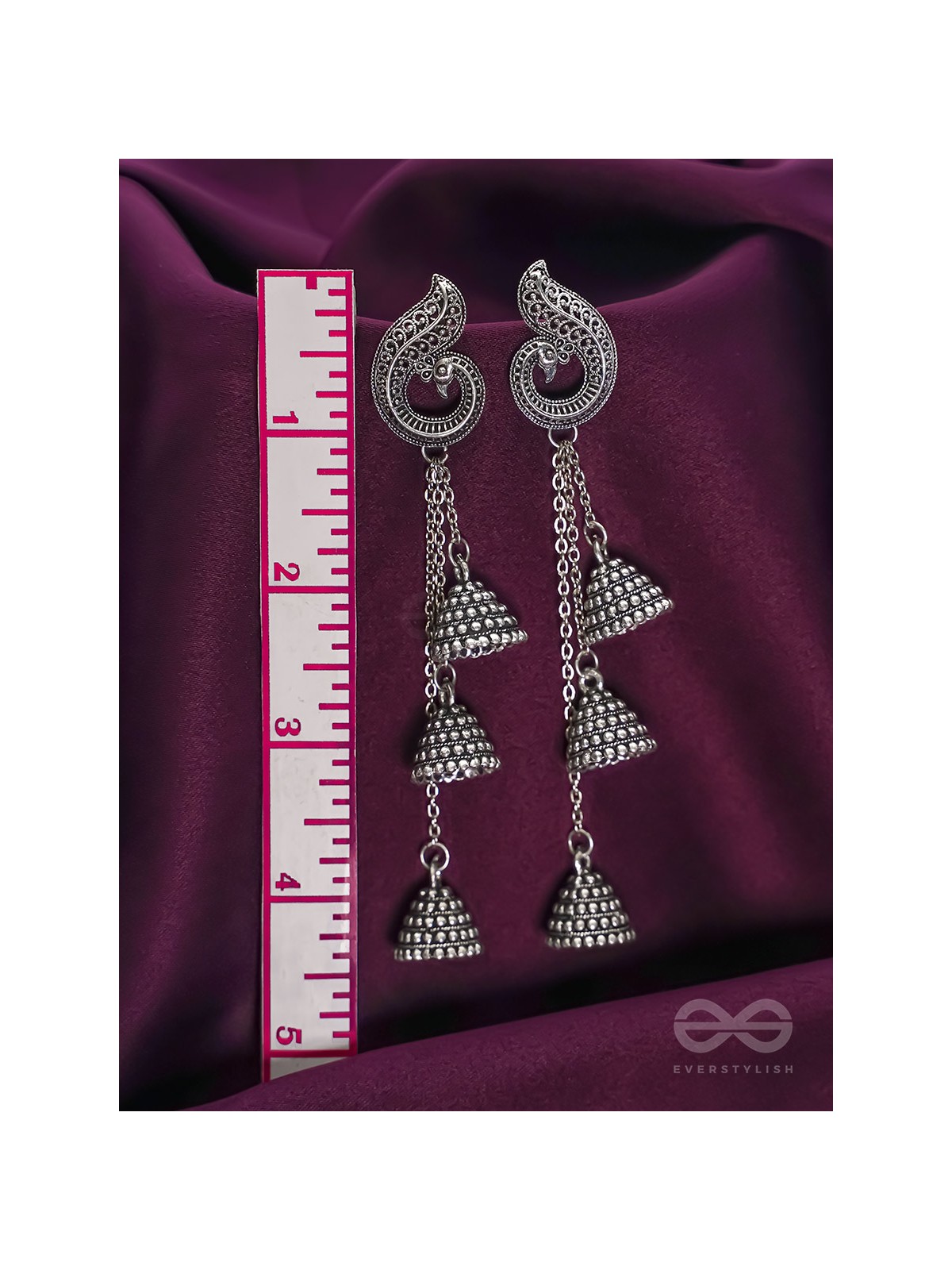 The Tolling Bells- Oxidised Jhumka Earrings