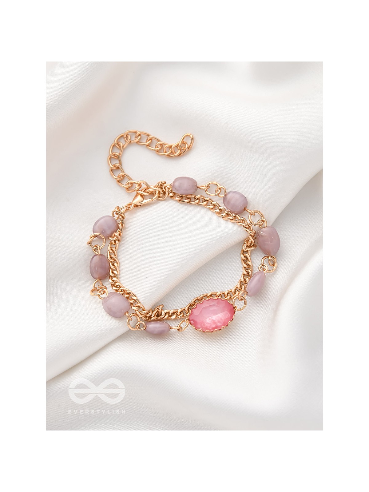 The Violet Sun- Golden Layered Bracelet
