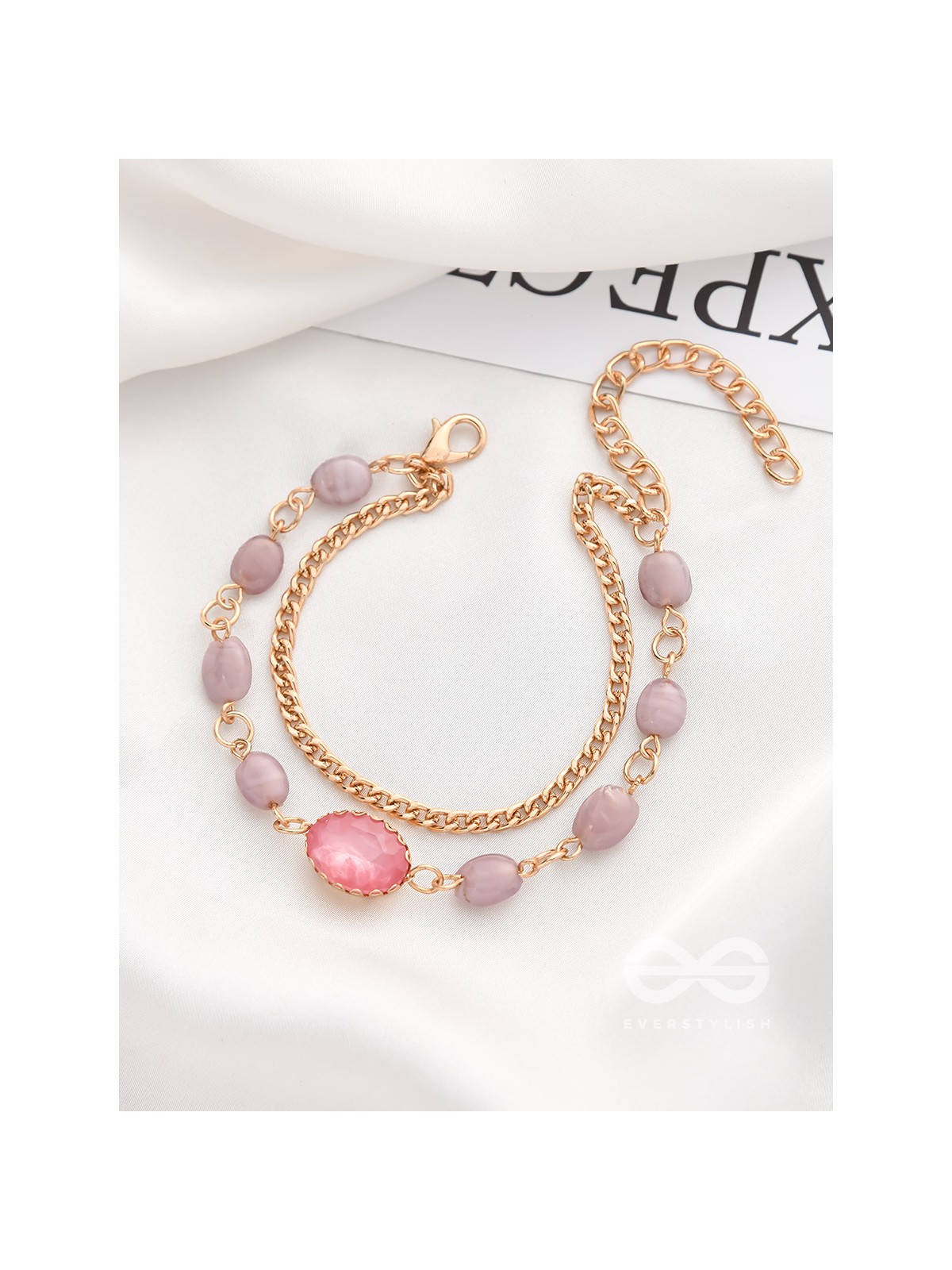 The Violet Sun- Golden Layered Bracelet