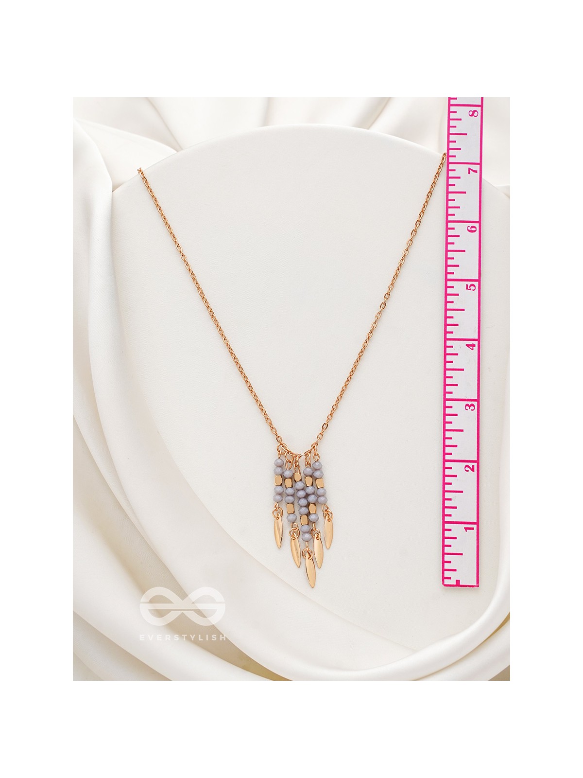 The Splashy Sleet- Golden Embellished Necklace With Anti-Tarnish Coating