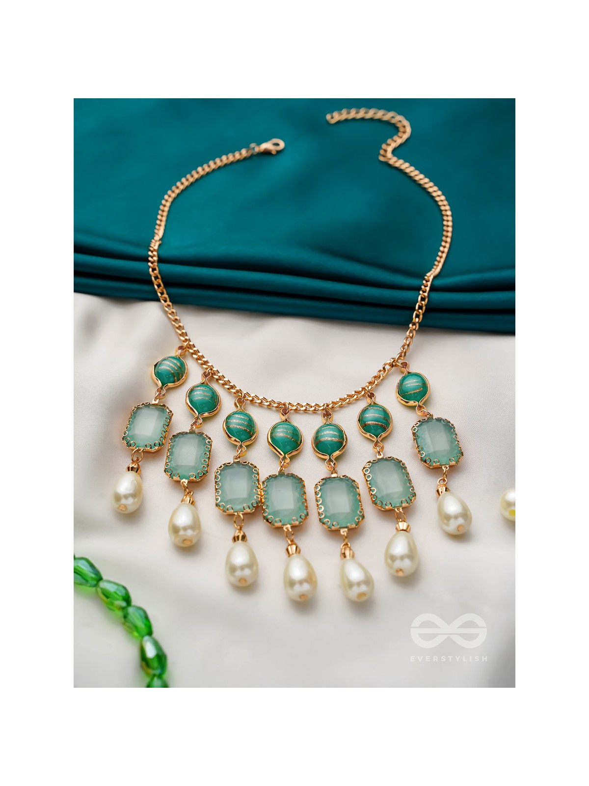 The Royal Grace- Golden Embellished Necklace With Anti-Tarnish Coating