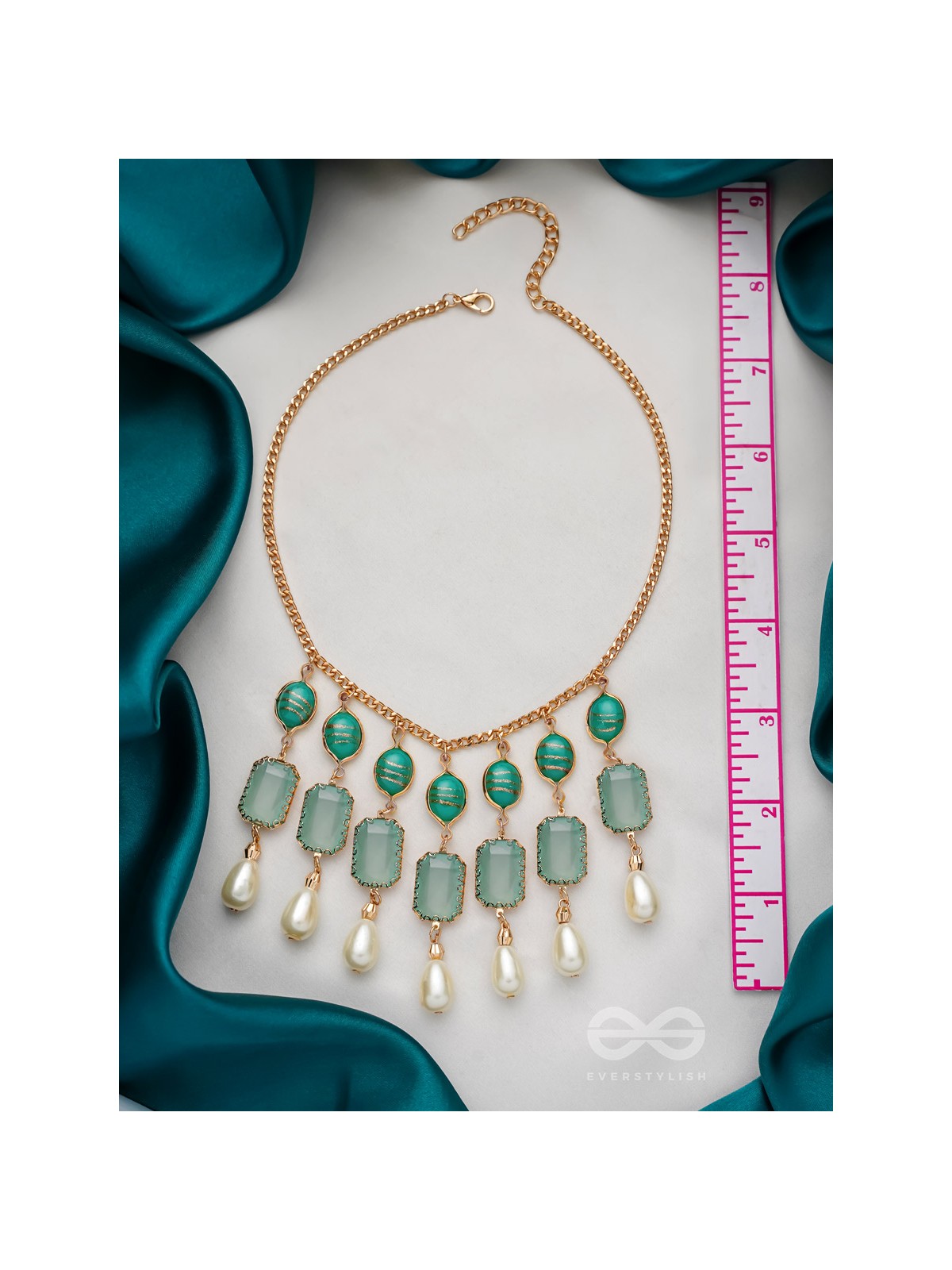 The Royal Grace- Golden Embellished Necklace With Anti-Tarnish Coating