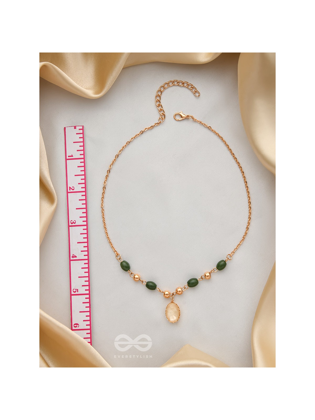 The Sun Belt- Golden Embellished Necklace With Anti-Tarnish Coating