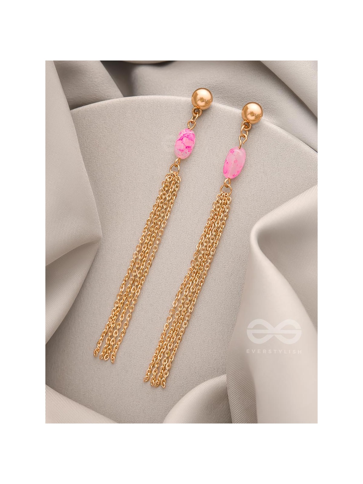 The Lava Stone- Golden Embellished Earrings