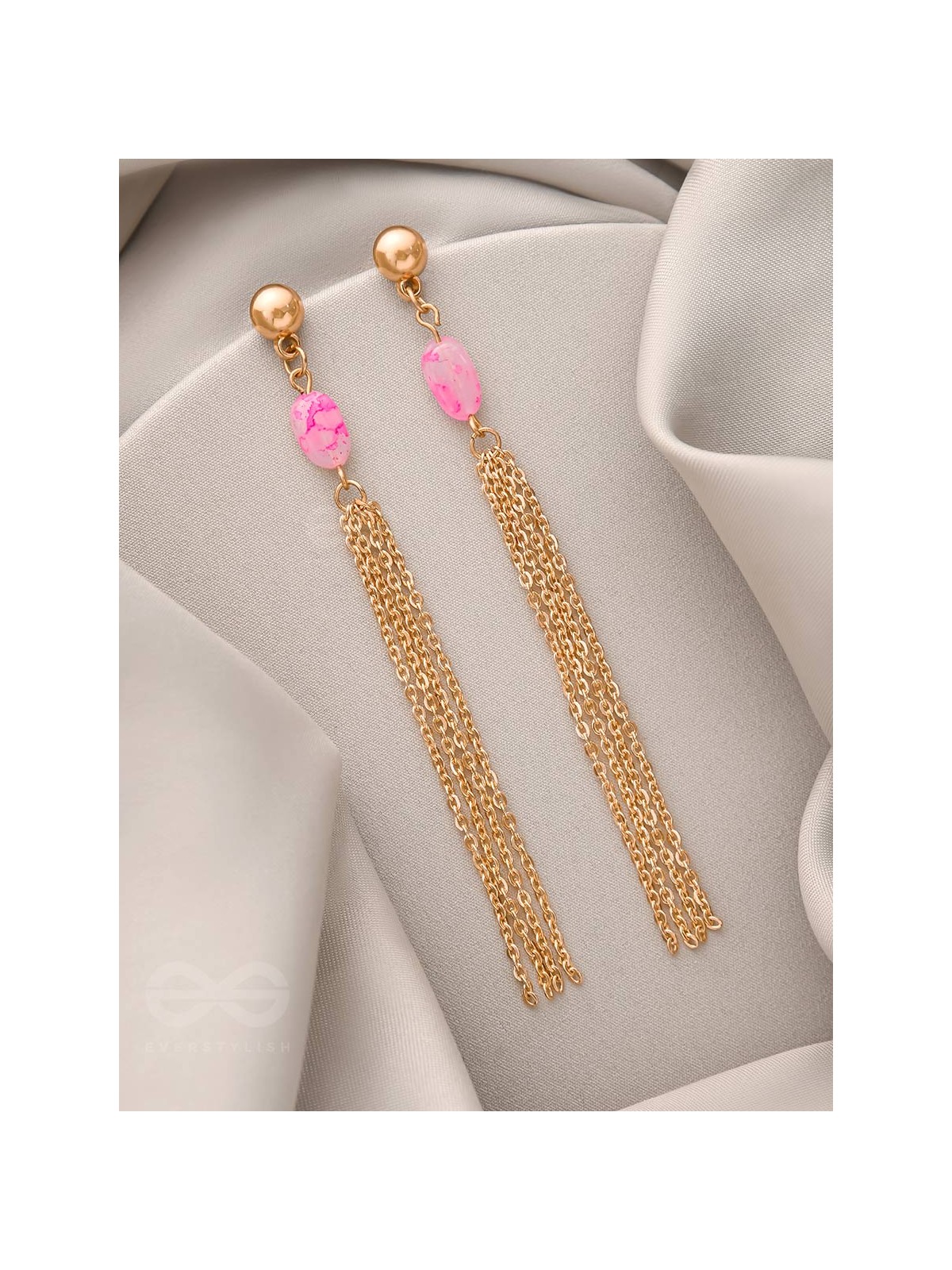 The Lava Stone- Golden Embellished Earrings