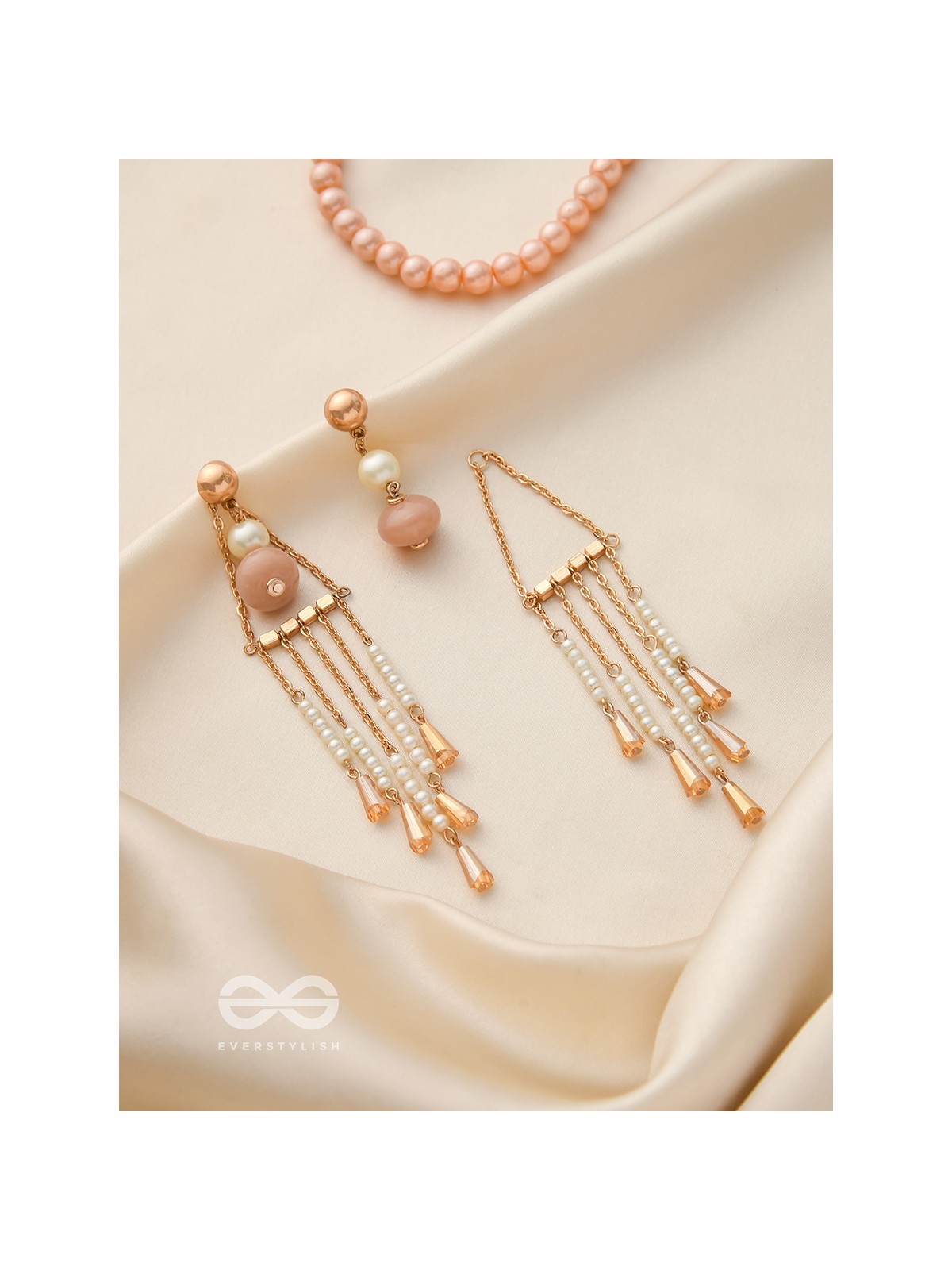 The Bermuda Triangle- Golden Embellished Earrings